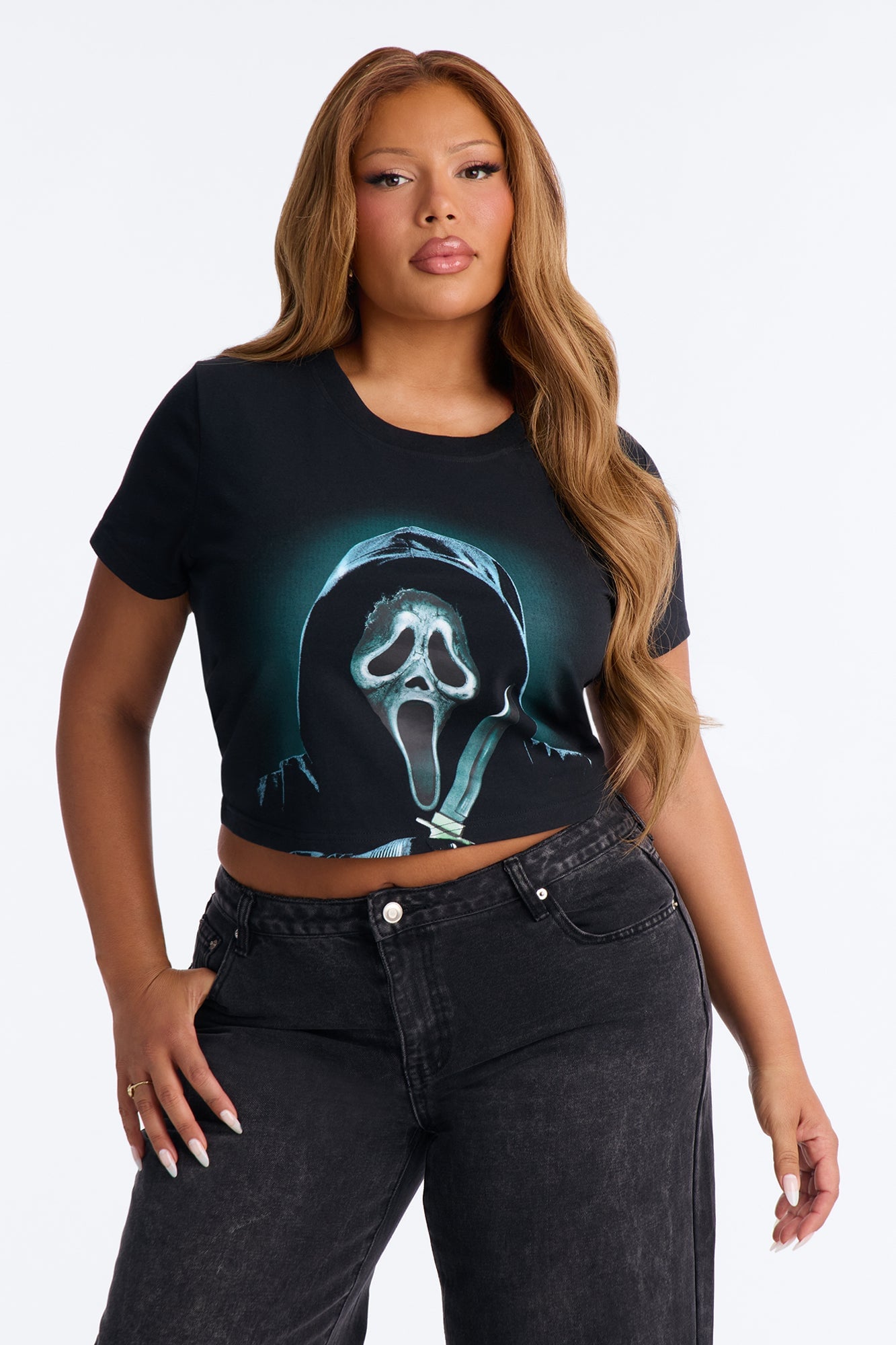 Scream Ghostface Baby Tee - Black image 2