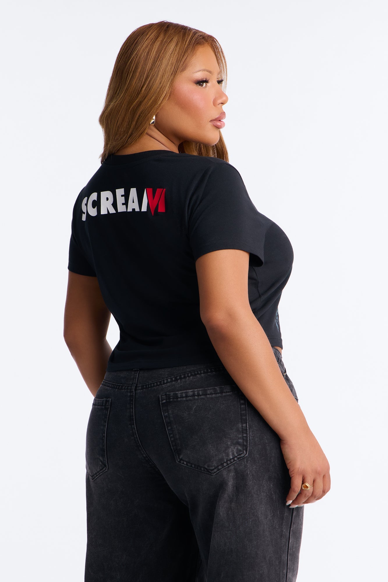 Scream Ghostface Baby Tee - Black image 4