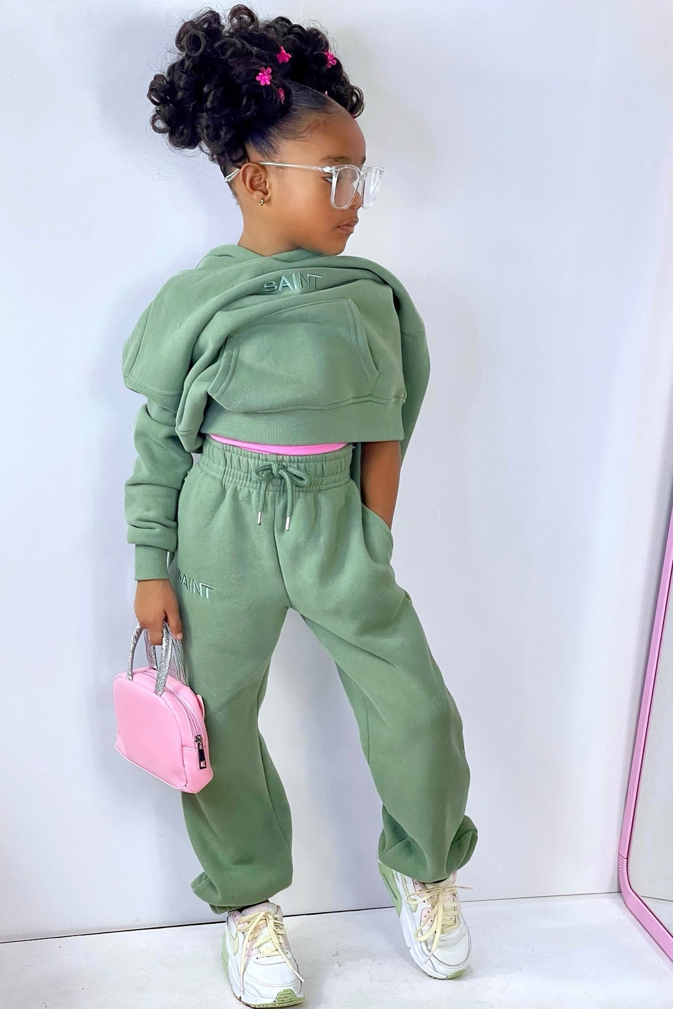Mini Saint Sweatpant Set - Sage image 2