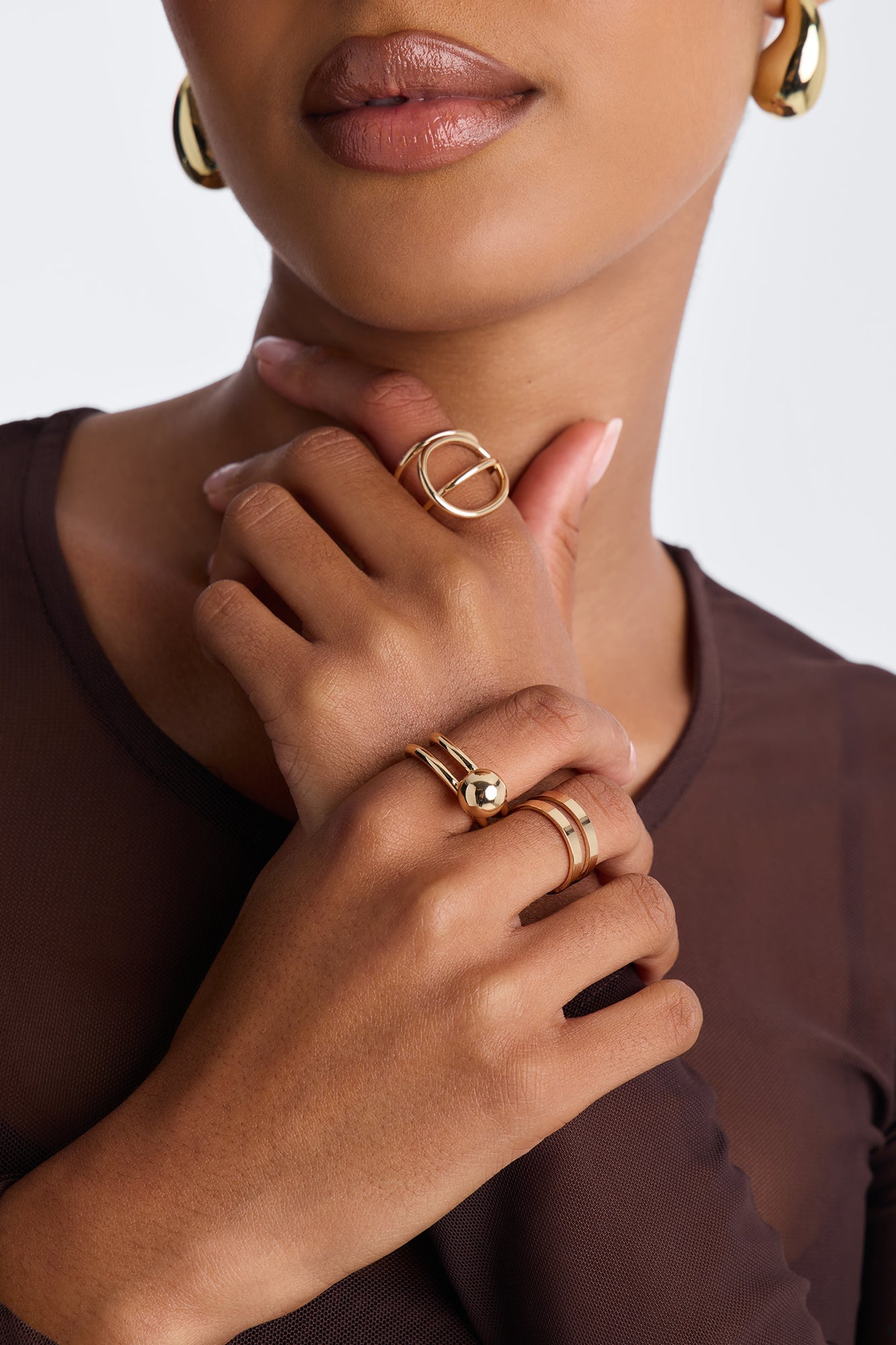 Far From It 3 Piece Ring Set - Gold image 2