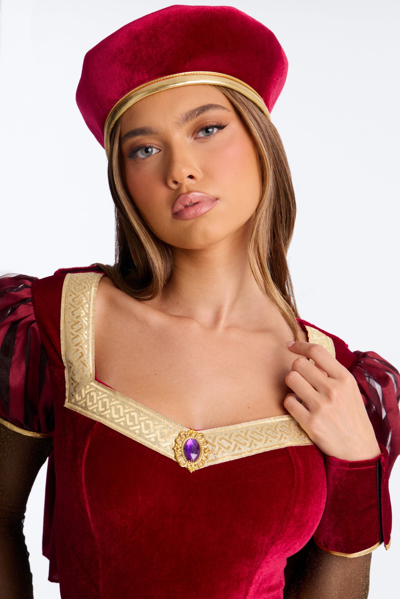 Tempting Tiny Tyrant 3 Piece Costume Set - Burgundy image 4