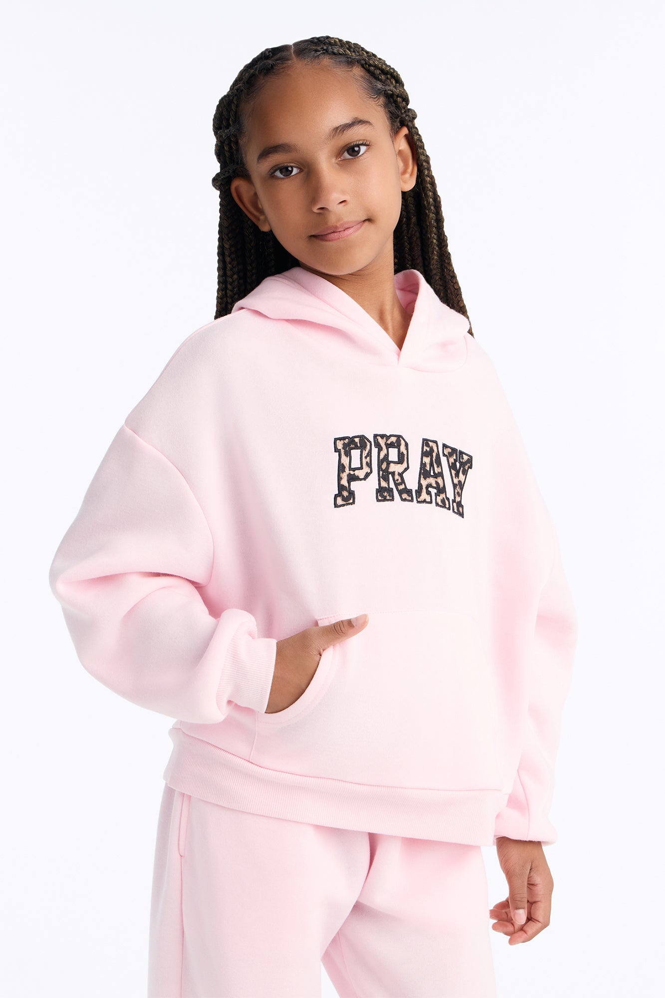 Mini Pray Wide Leg Pant Set - Light Pink image 2