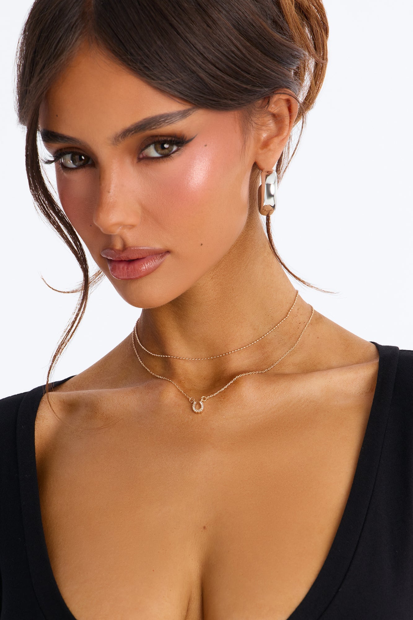 Luckiest One Layered Necklace - Gold image 2