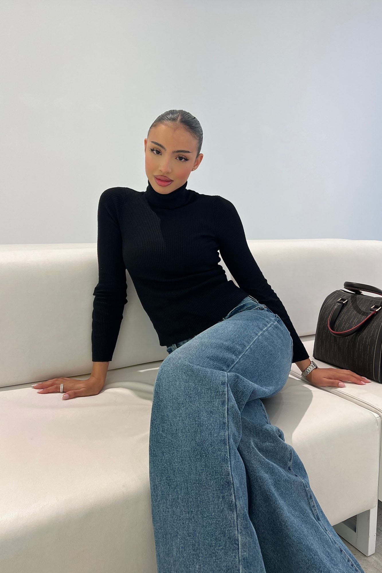 Tara Turtle Neck Sweater - Black image 8