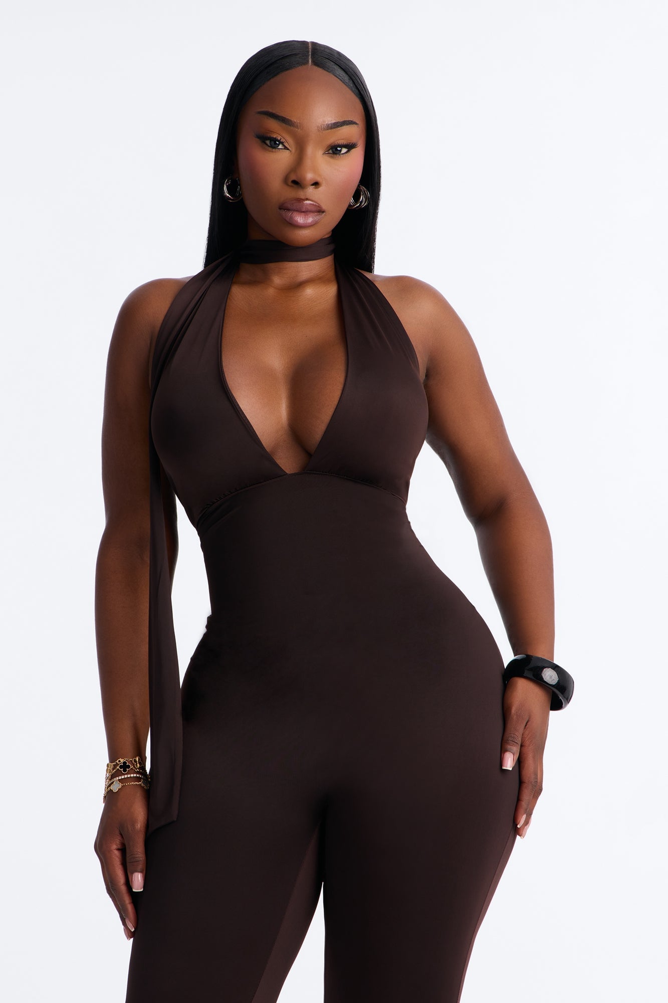 Arlene Capri Jumpsuit - Brown image 2