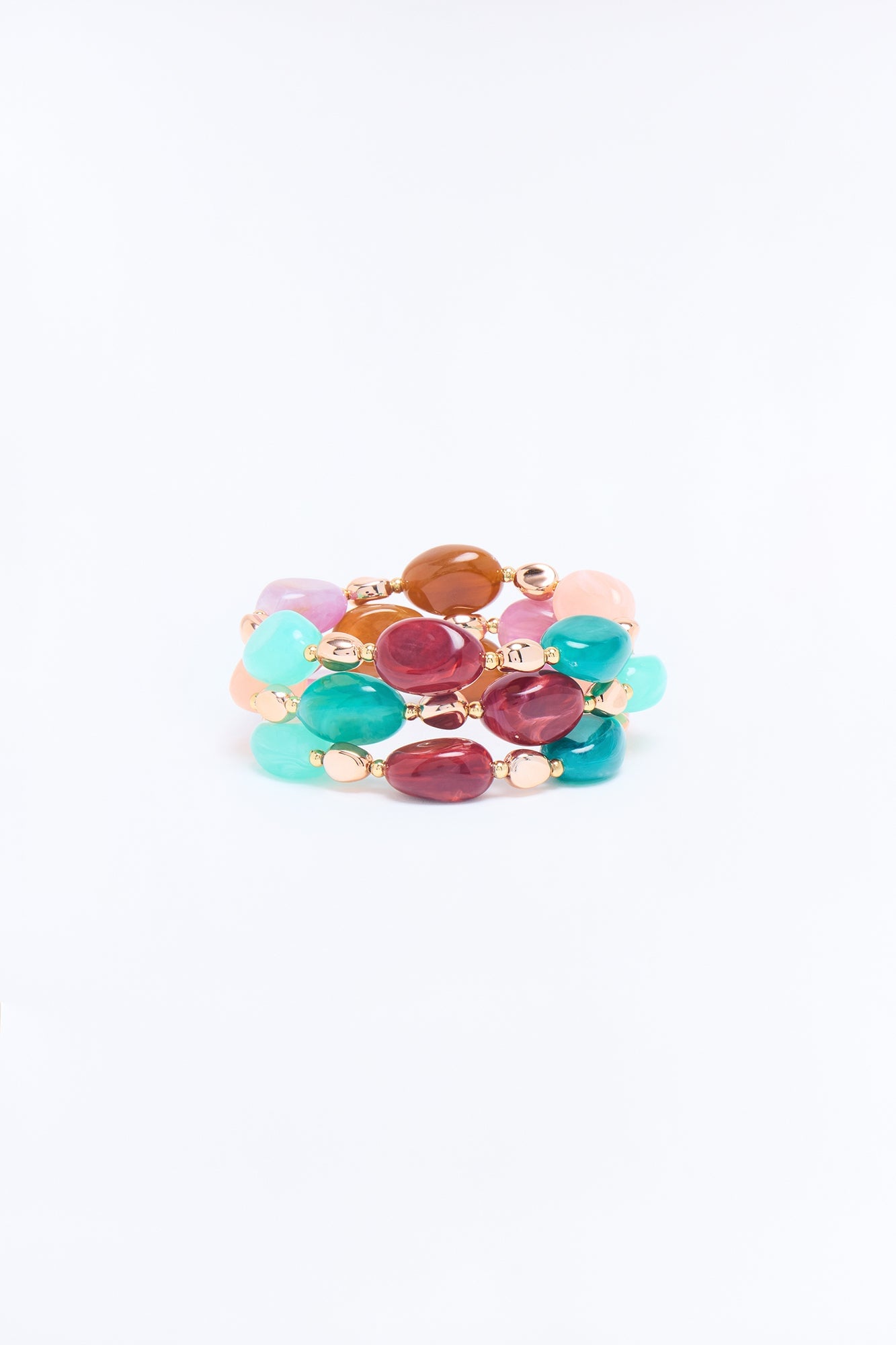 On Vacation 3 Piece Bracelet Set - Multi Color image 3