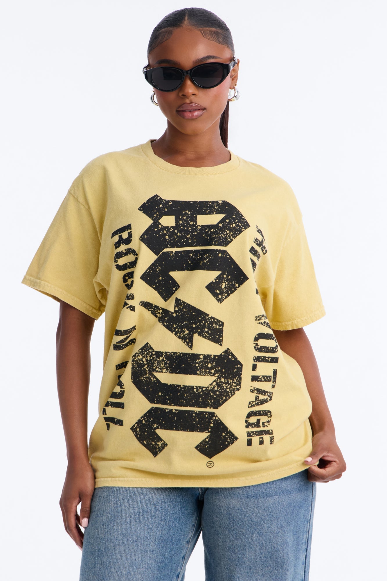 High Voltage ACDC Tshirt - Yellow image 5