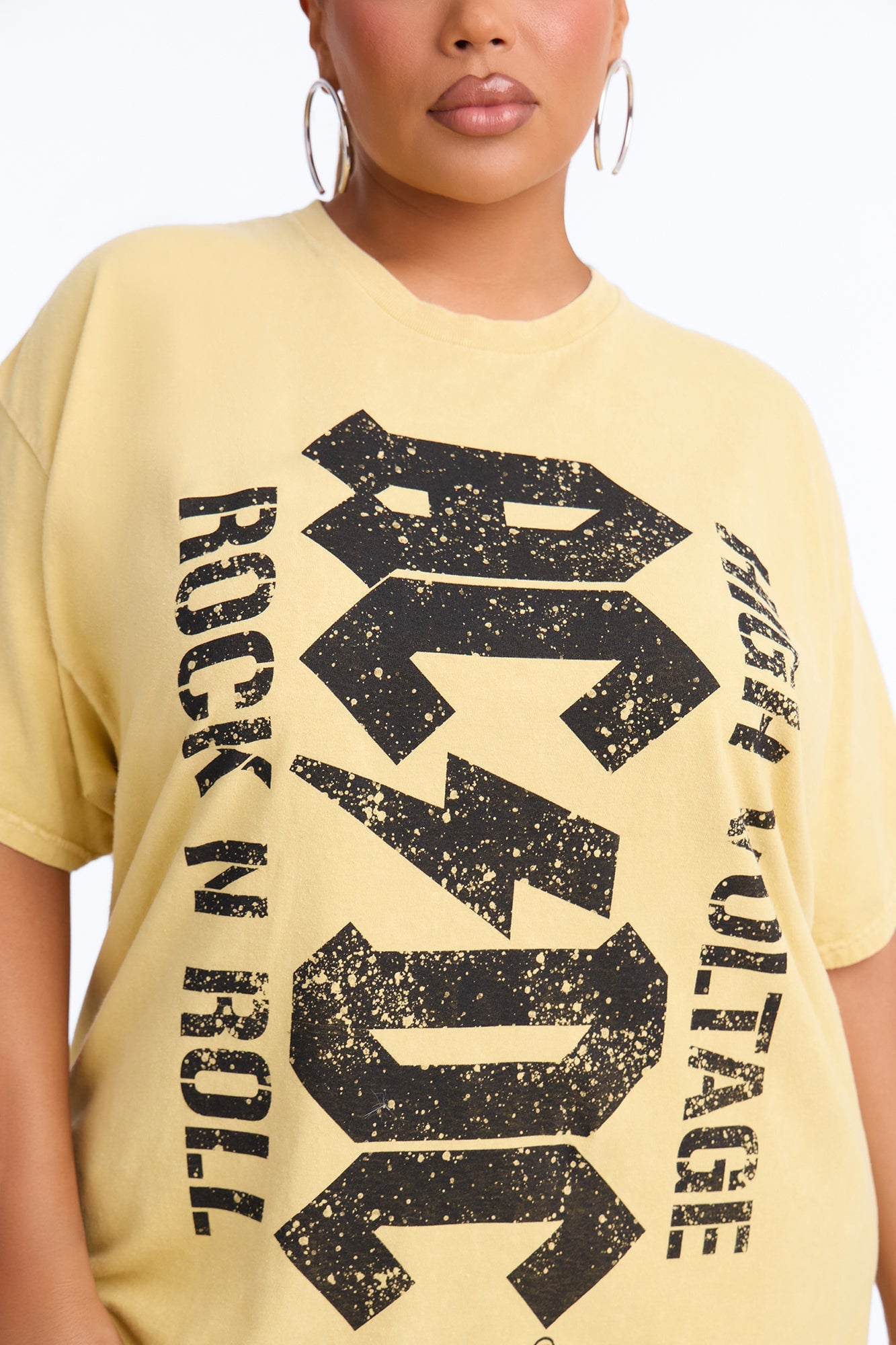 High Voltage ACDC Tshirt - Yellow image 3