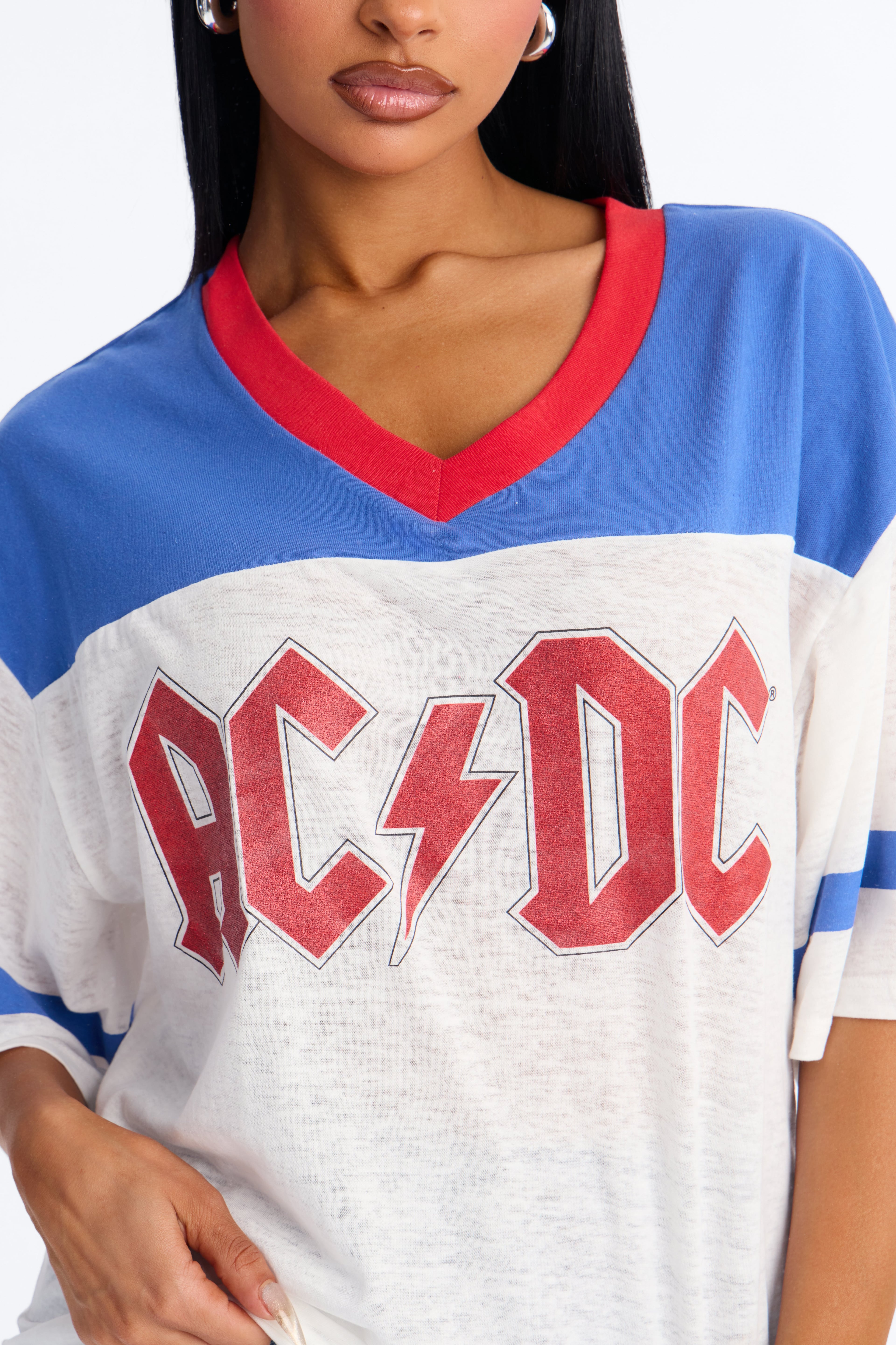 ACDC Burnout V-Neck Jersey - White image 8