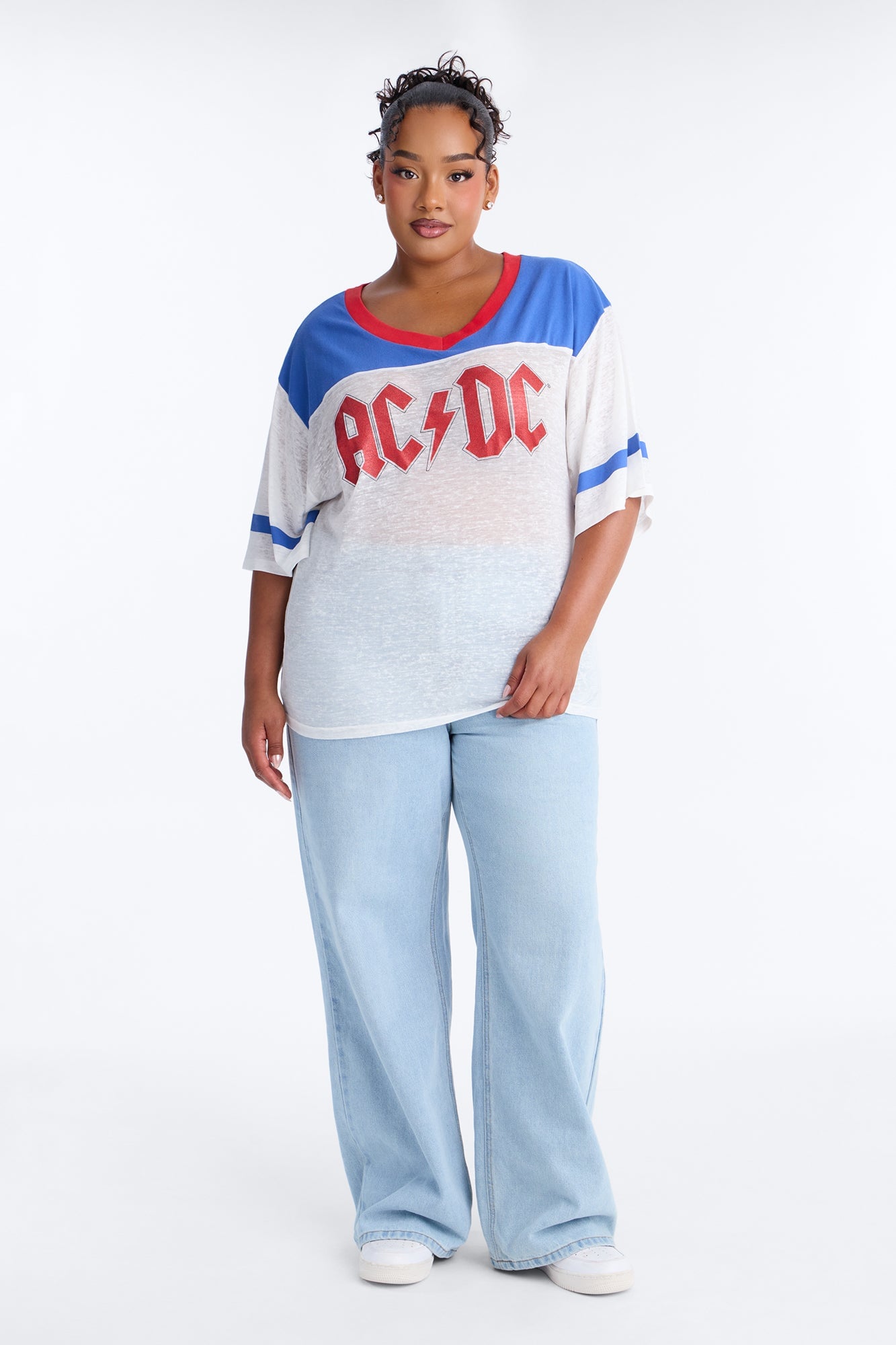 ACDC Burnout V-Neck Jersey - White image 2