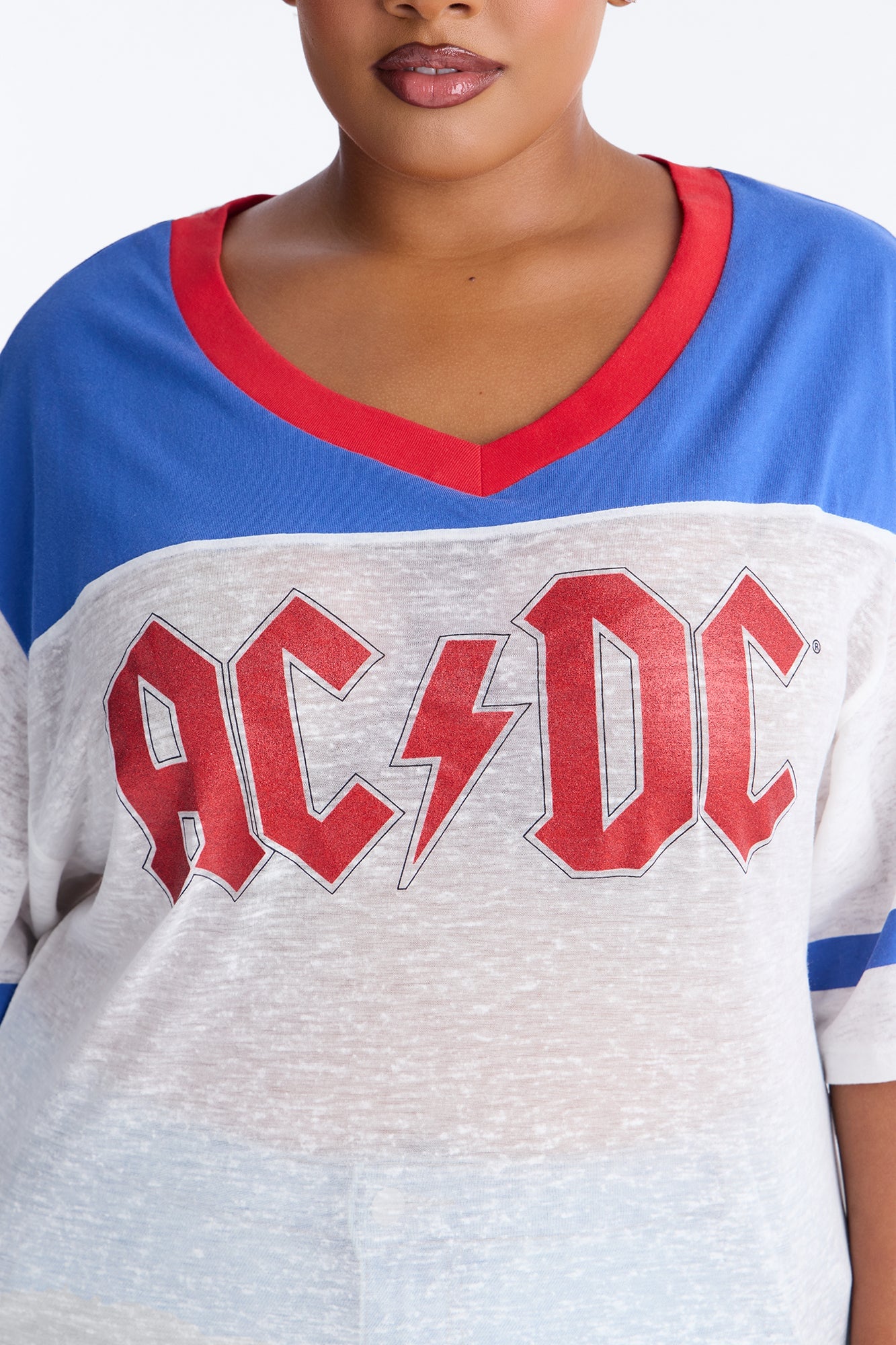ACDC Burnout V-Neck Jersey - White image 3
