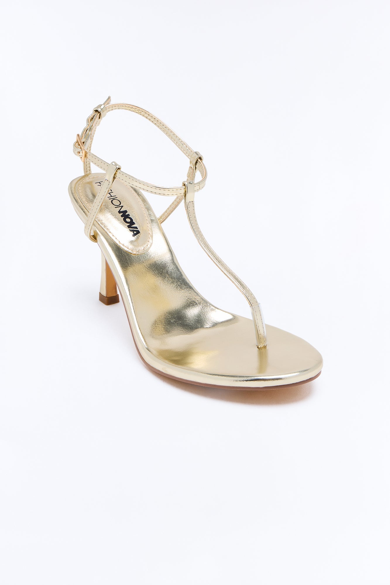 Always Centered Ankle Strap Heels - Gold image 4