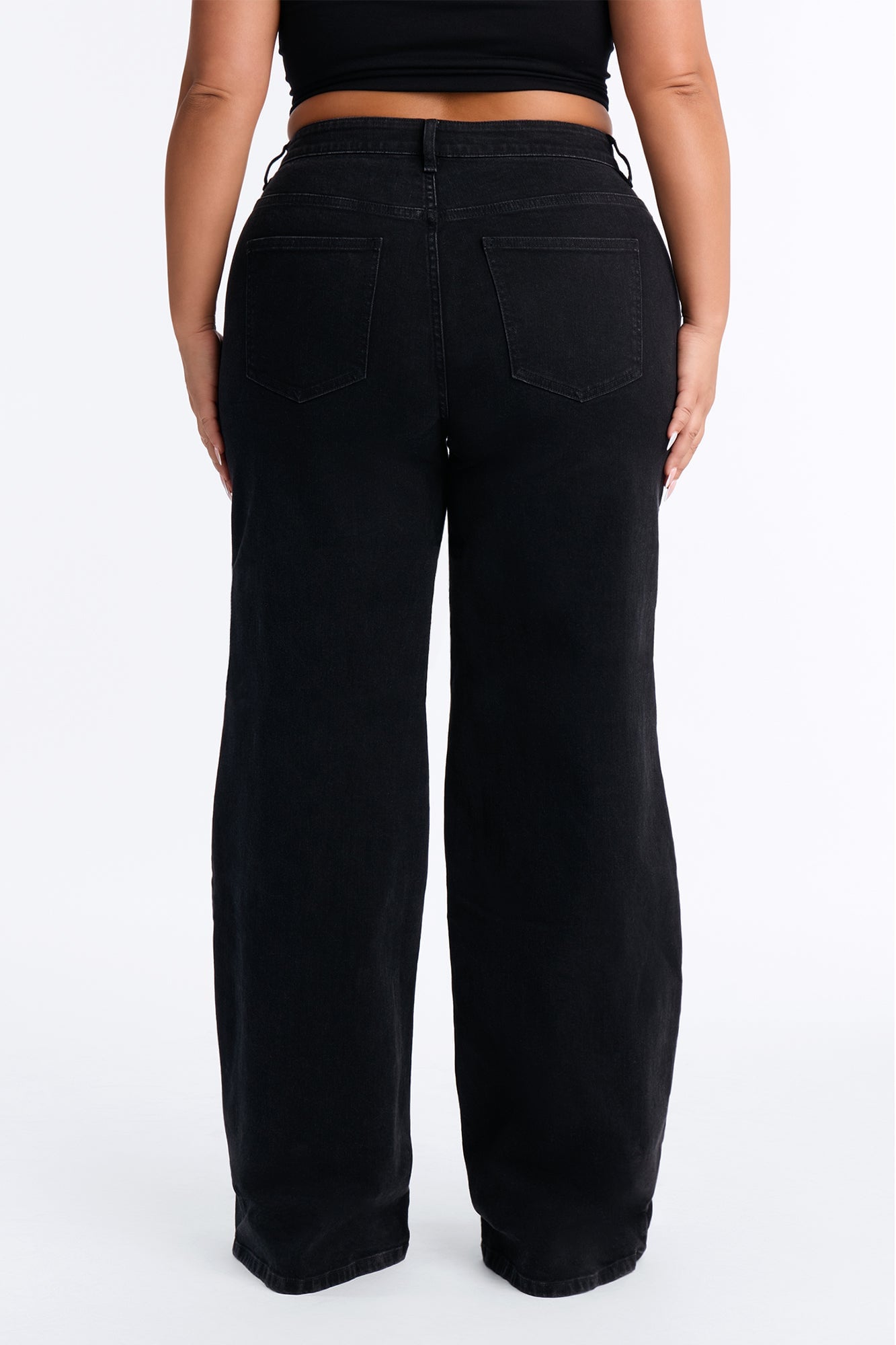 Tall Chasing Thrills Stretch Wide Leg Jeans - Black Wash image 4