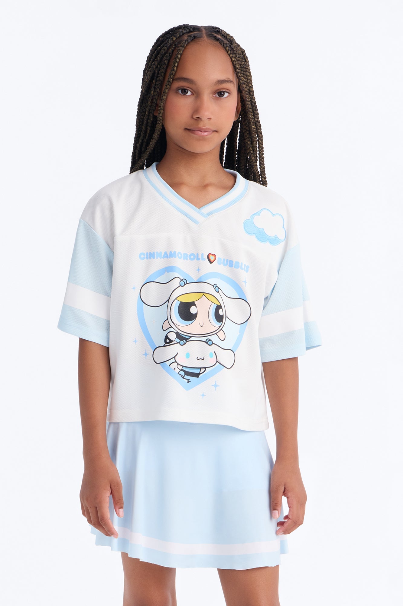 Mini Bubbles & Cinnamoroll Short Sleeve Tee - White/combo image 1