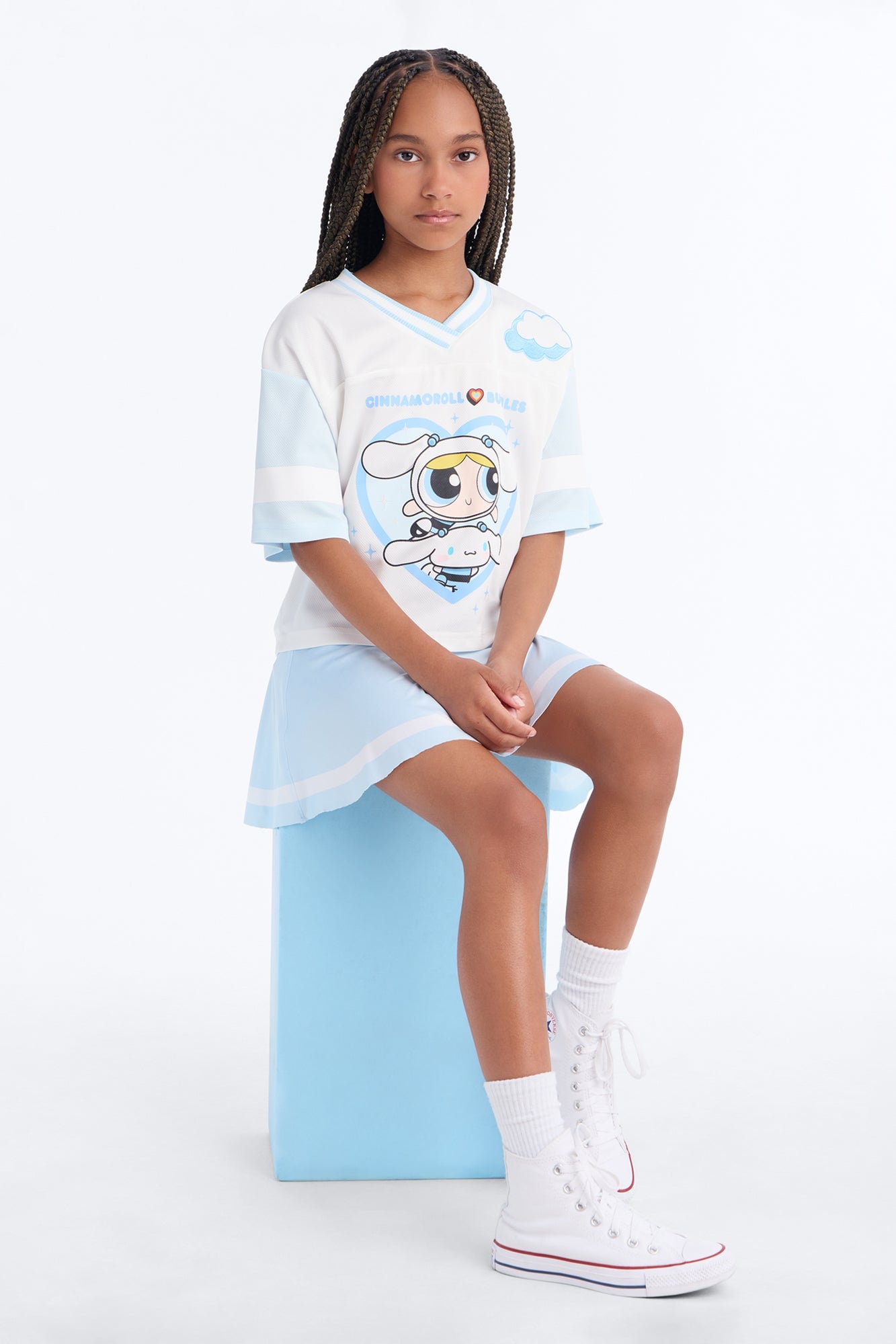 Mini Bubbles & Cinnamoroll Short Sleeve Tee - White/combo image 2