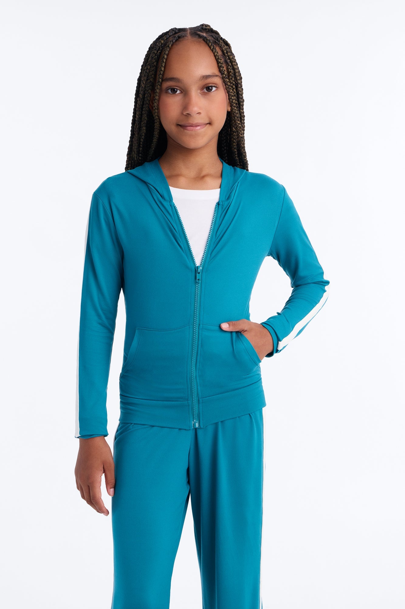 Mini Tennis Courts Wide Leg Pant Set - Teal image 2