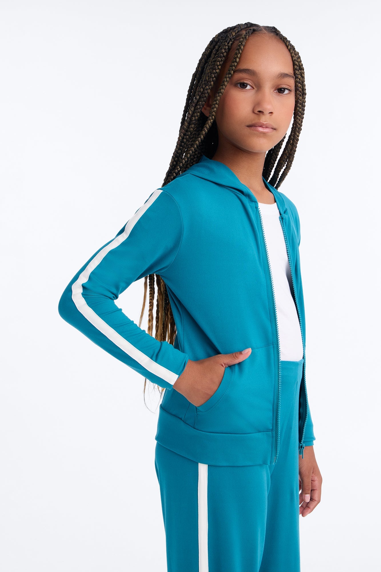Mini Tennis Courts Wide Leg Pant Set - Teal image 4