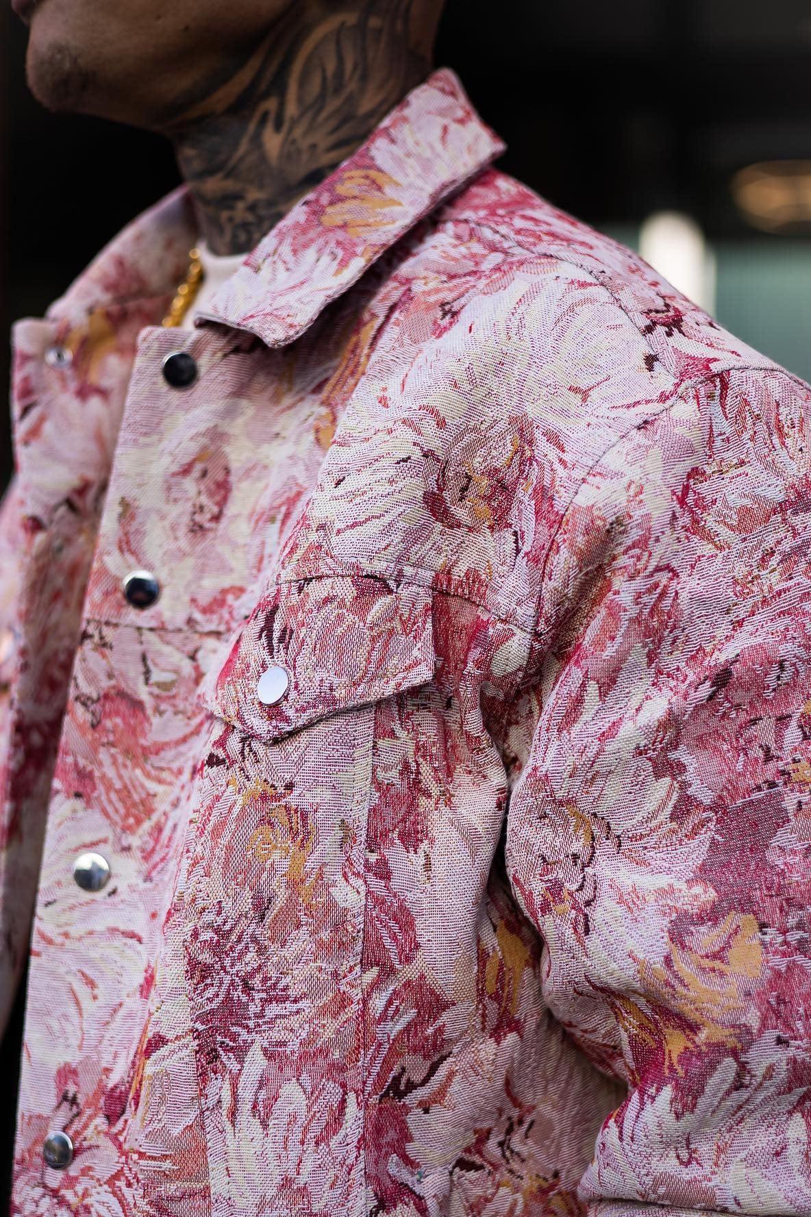 All You Need Is Tapestry Trucker Jacket - Pink/combo image 6