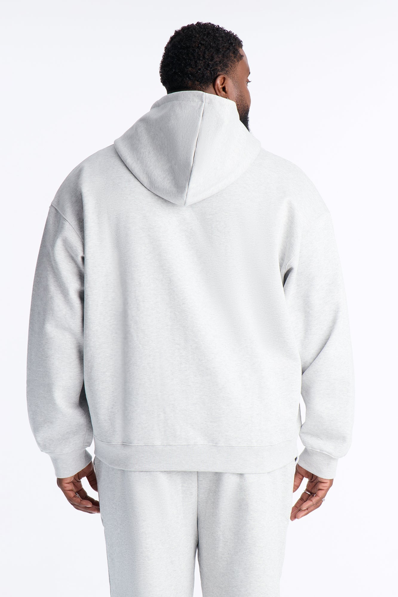 Logan Full Zip Hoodie Fleece Sweatshirt - Heather Grey image 3
