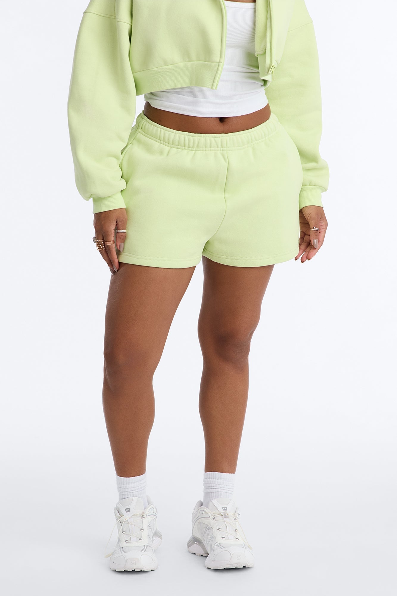 Libby Fleece Sweat Short - Sage image 6
