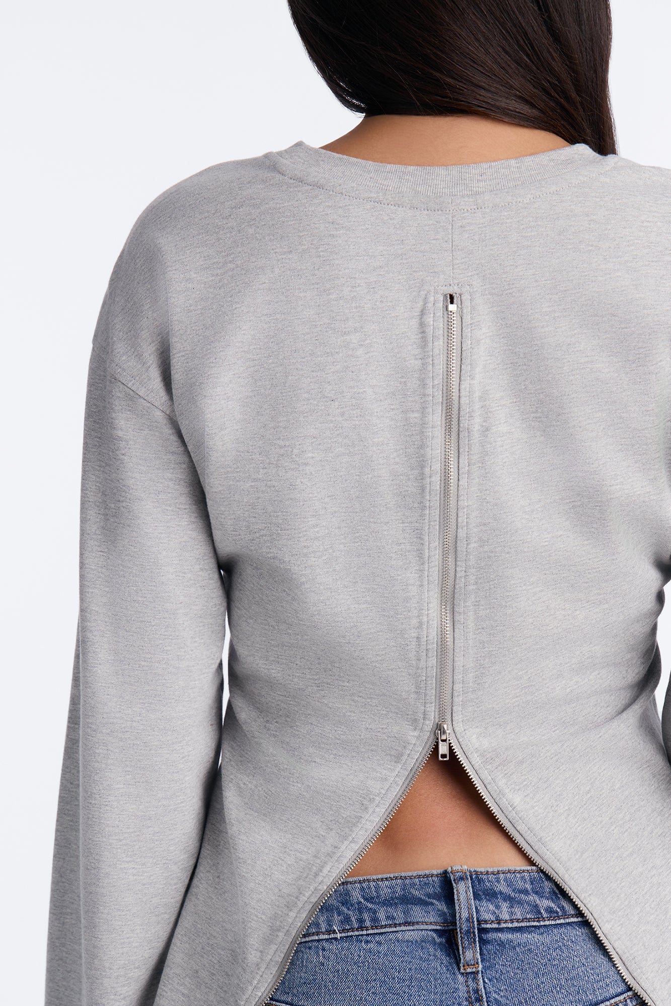 Jayden Fitted Shirt Long Sleeve T-Shirt - Heather Grey image 7