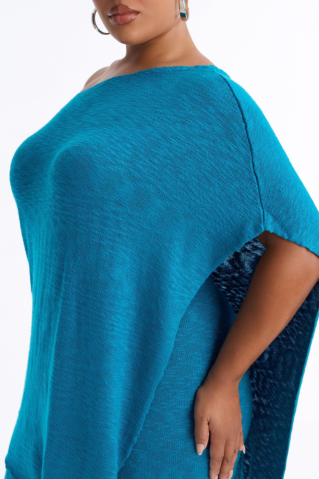Solia One Shoulder Sweater Pant Set - Teal image 3