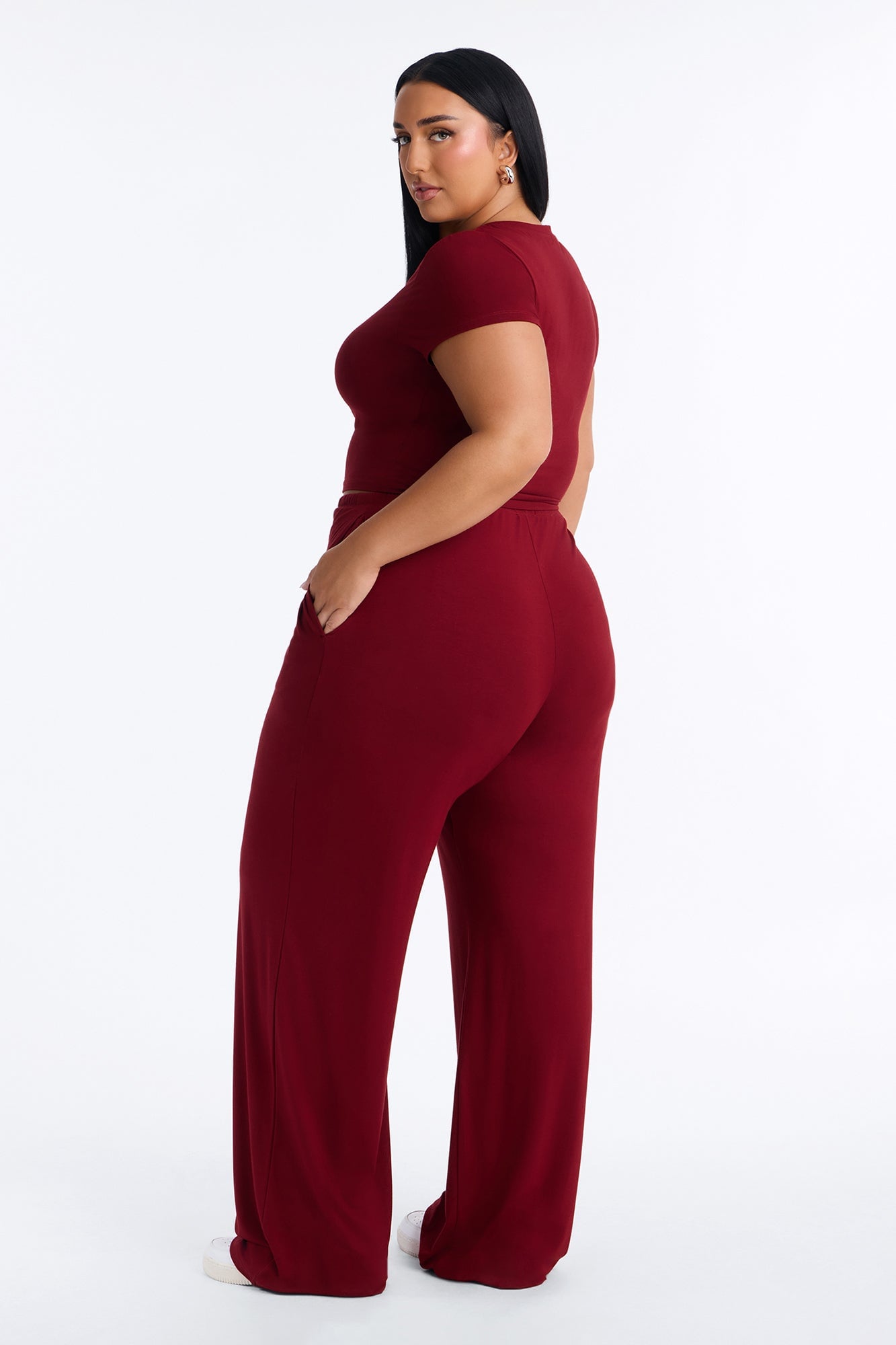 Grab And Go Pant Set - Burgundy image 4