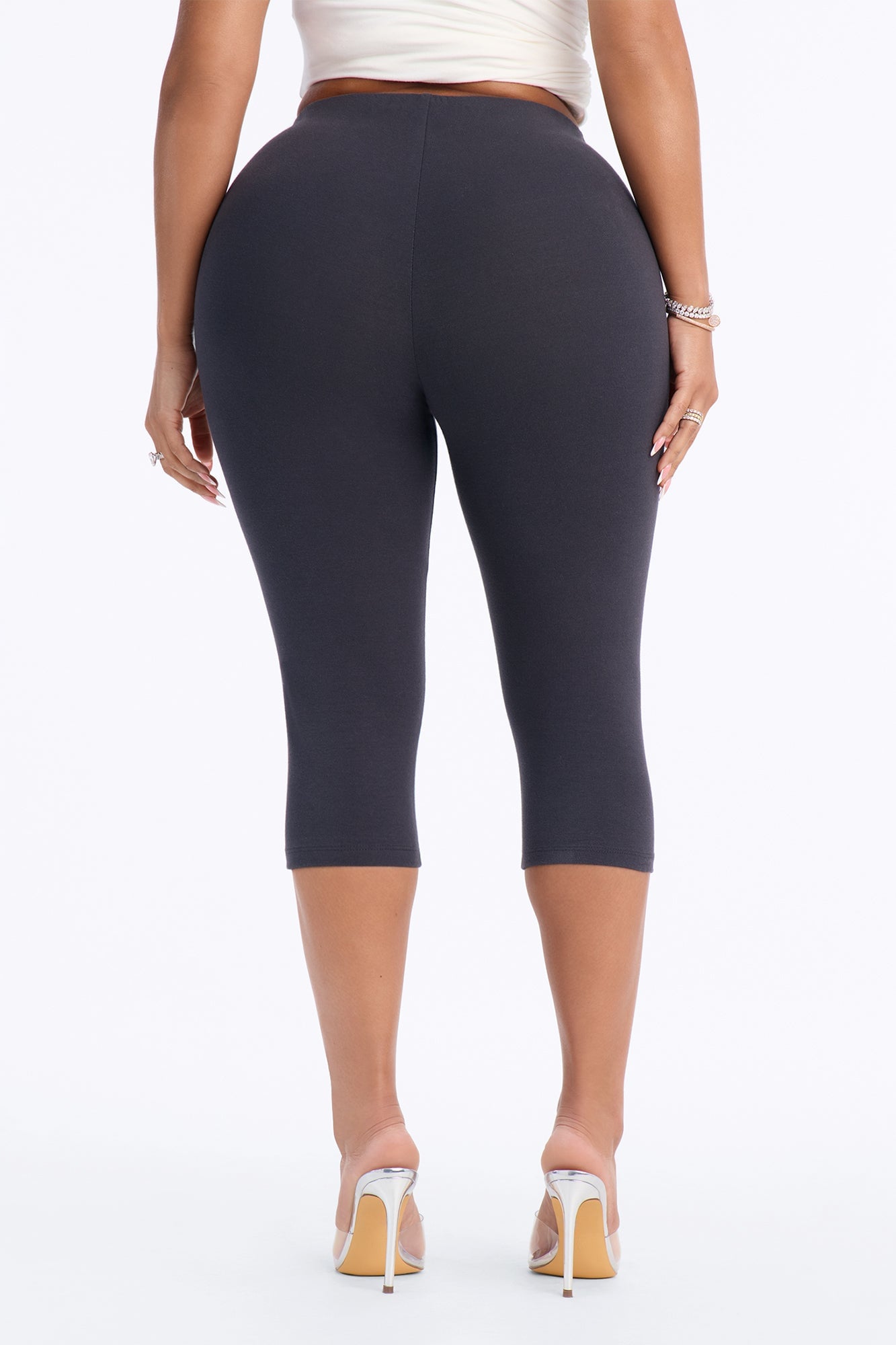 Quinn Low Rise Pedal Pusher Capri Legging - Charcoal image 12