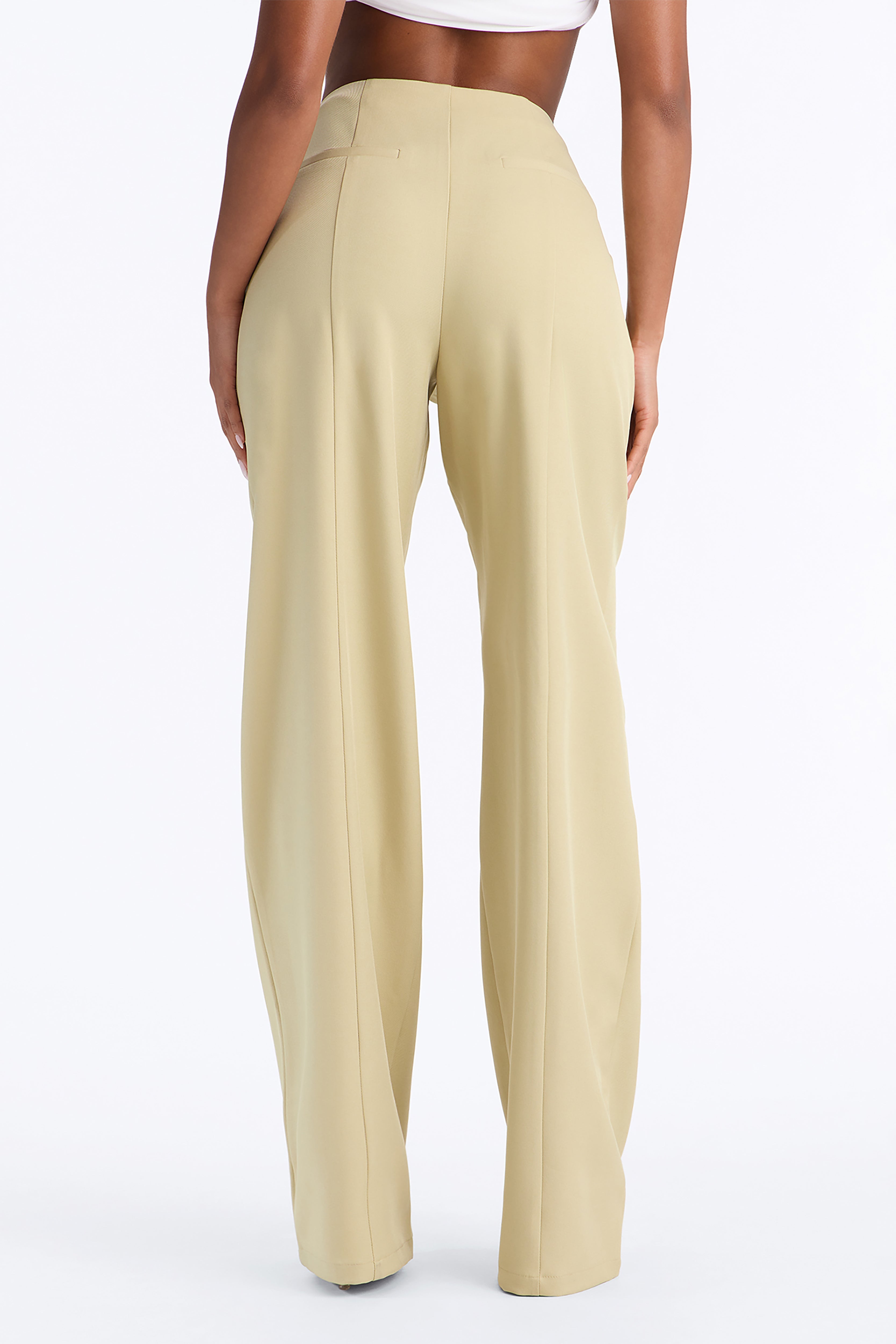 Tall Basette High Rise Straight Leg Trouser - Sage image 4