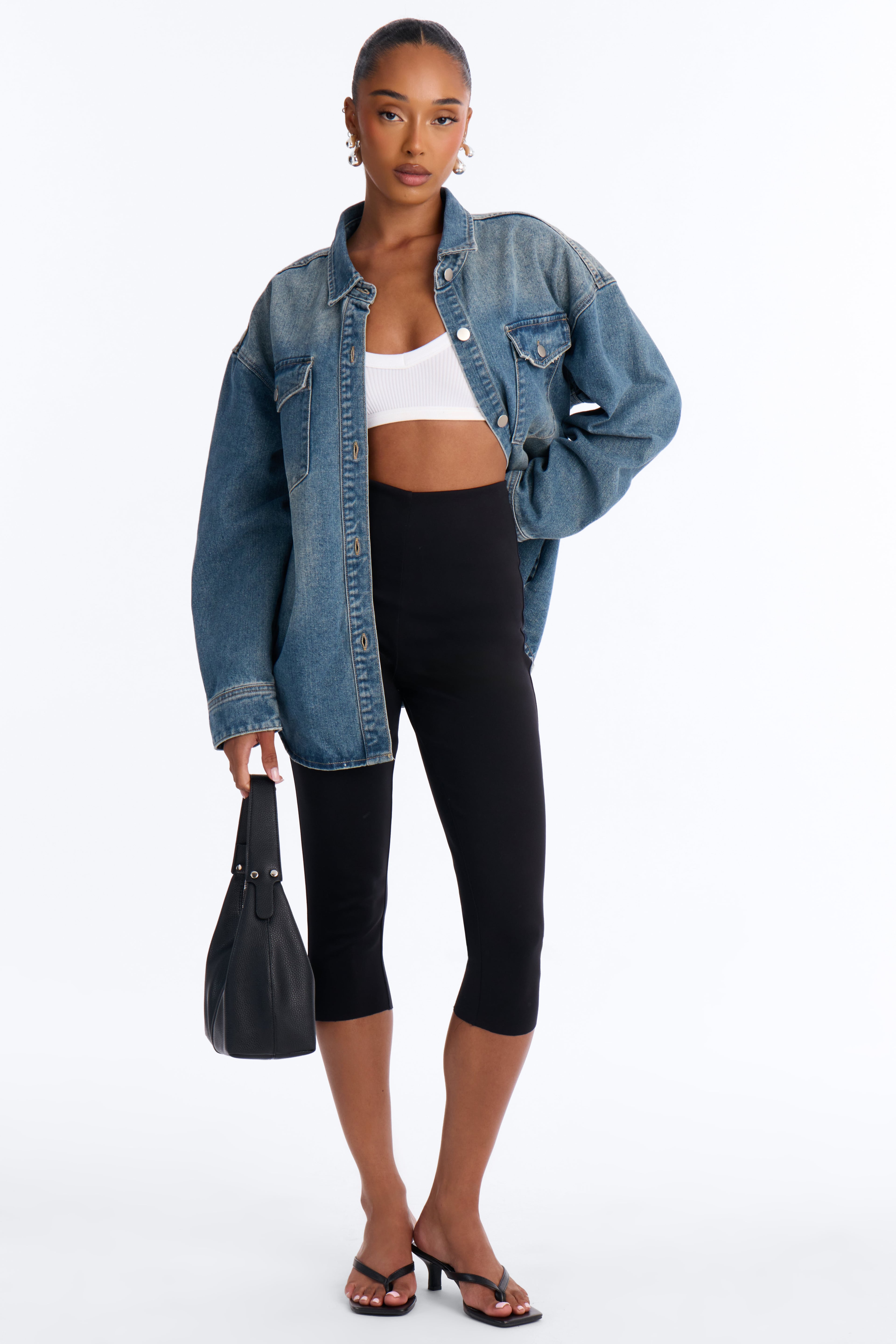 Luna Denim Shacket - Vintage Wash image 4
