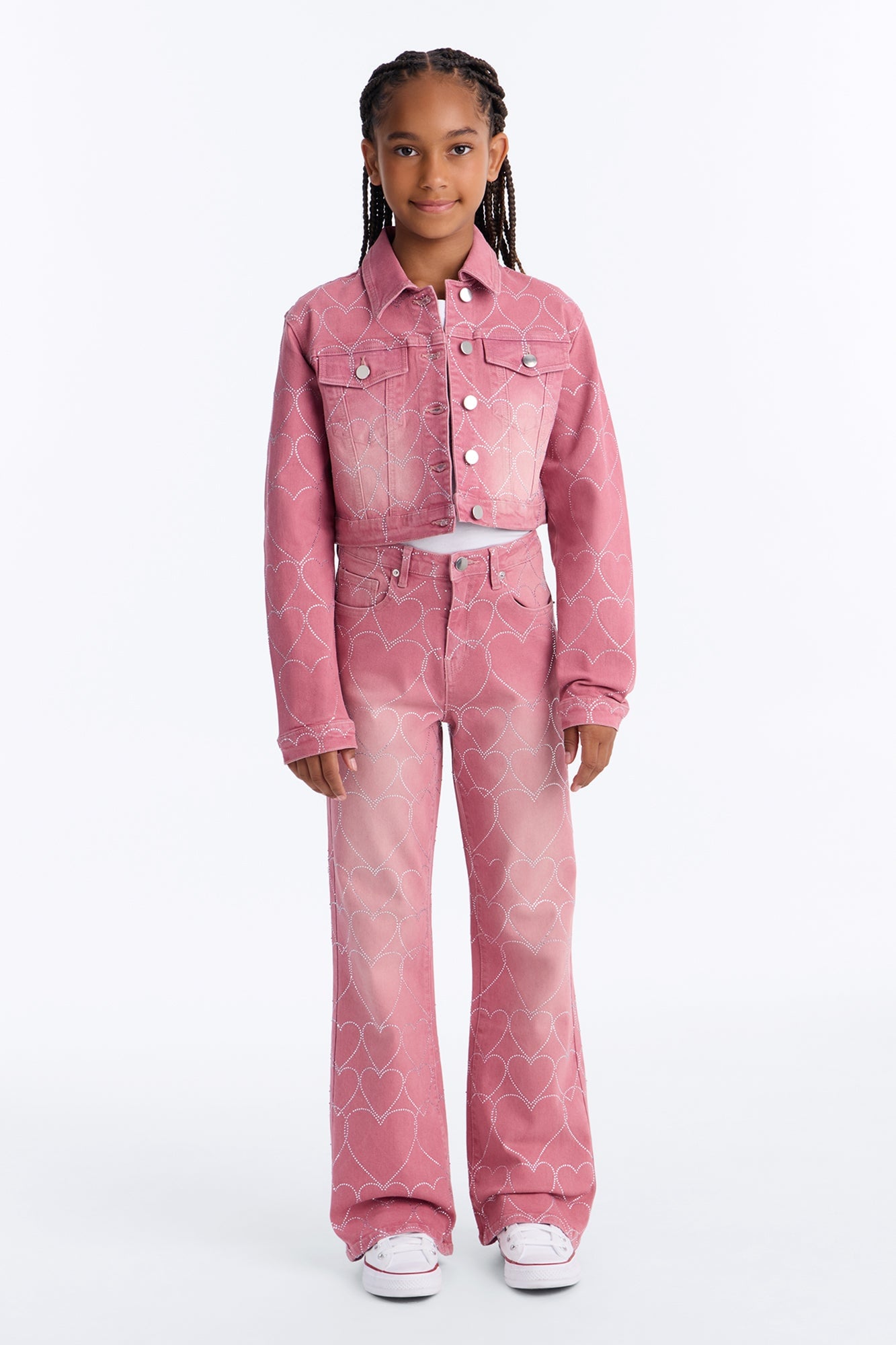 Mini Breaking My Heart Low Rise Embellished Jeans - Rose image 1
