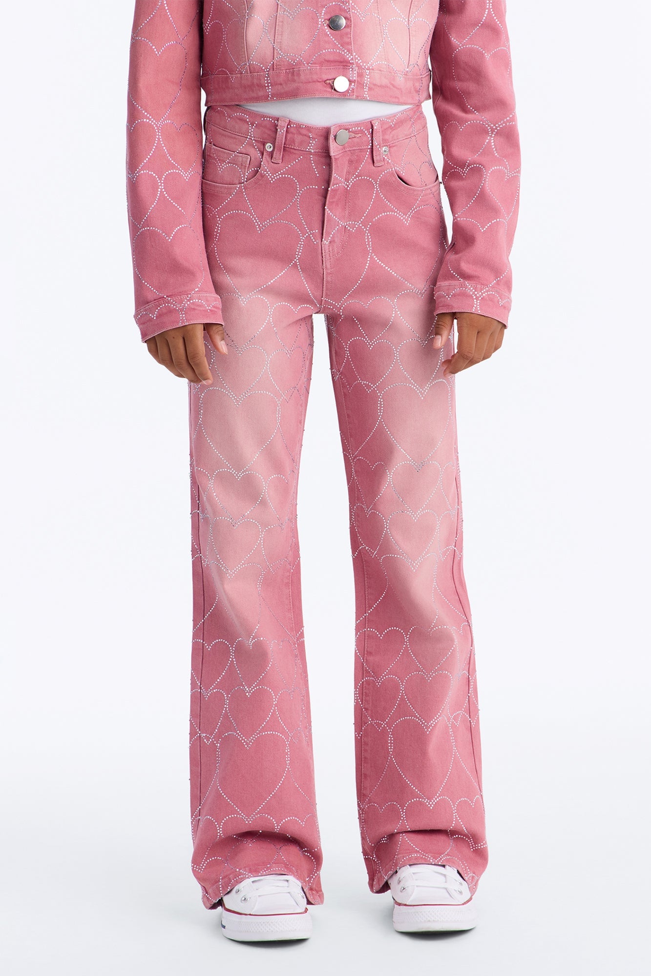 Mini Breaking My Heart Low Rise Embellished Jeans - Rose image 2