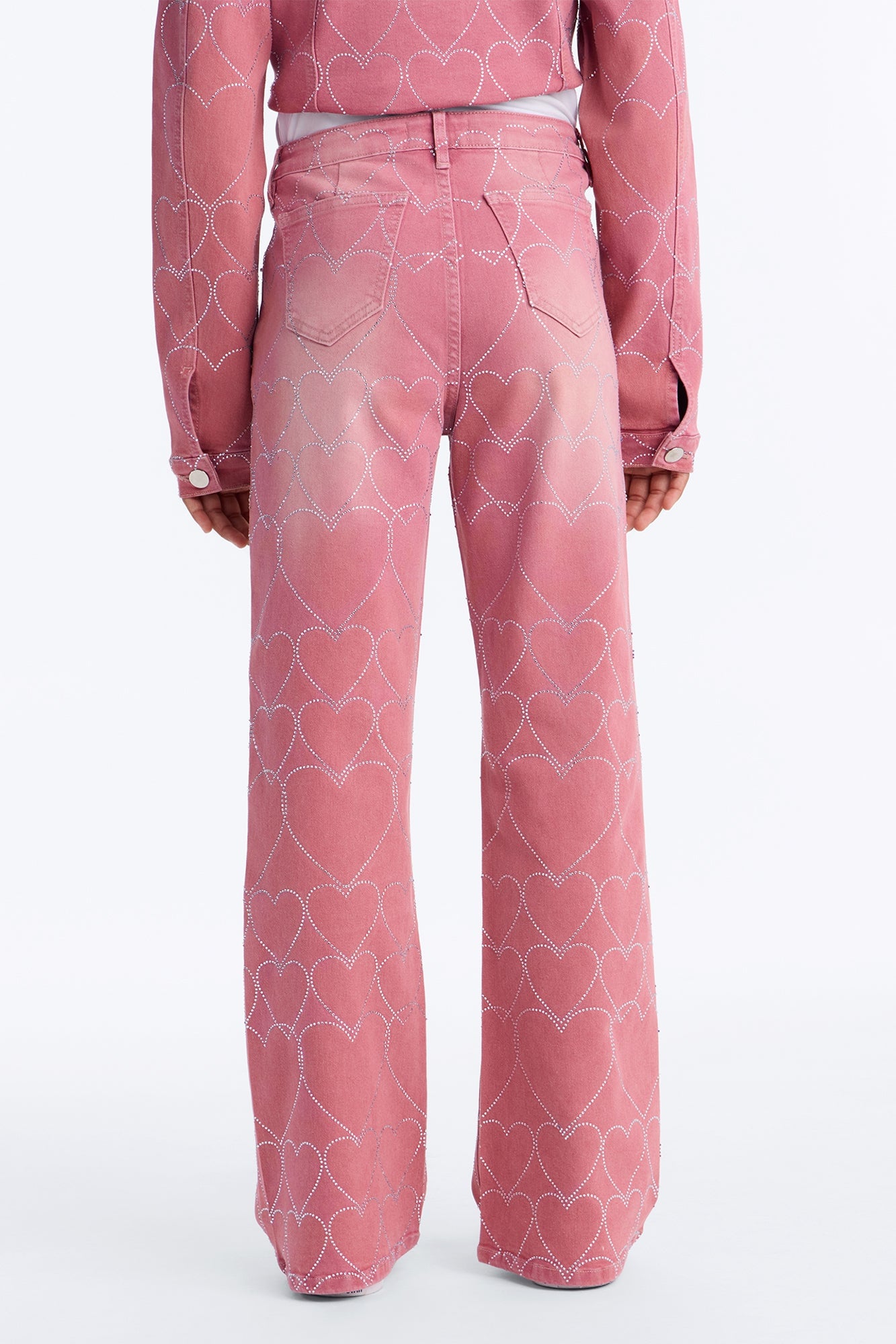 Mini Breaking My Heart Low Rise Embellished Jeans - Rose image 3