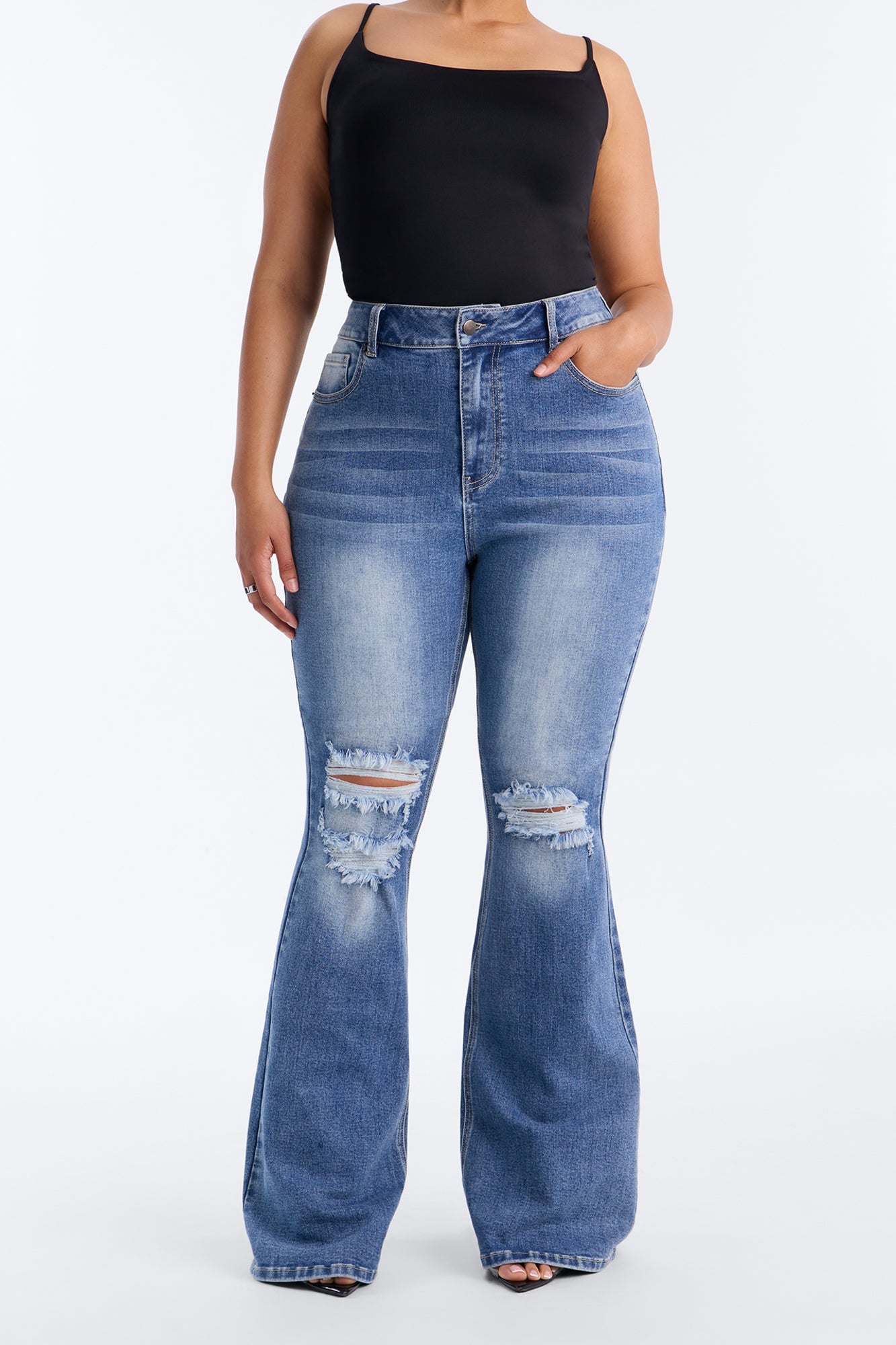Tall From The Canyon High Rise Flare Jeans - Medium Wash image 1