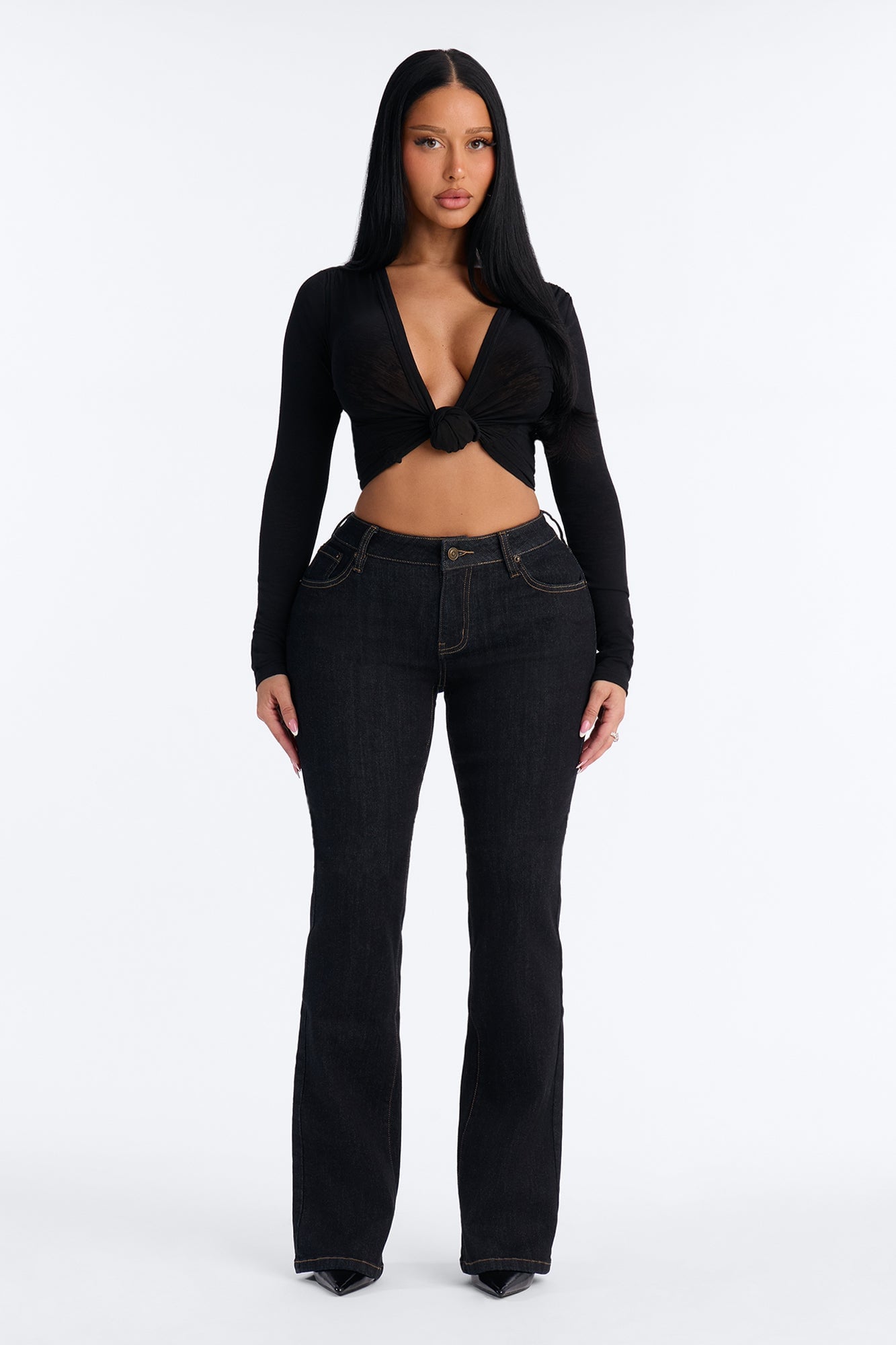 Harlow Heritage Mid Waist Bootcut Jeans - Dark Denim image 5