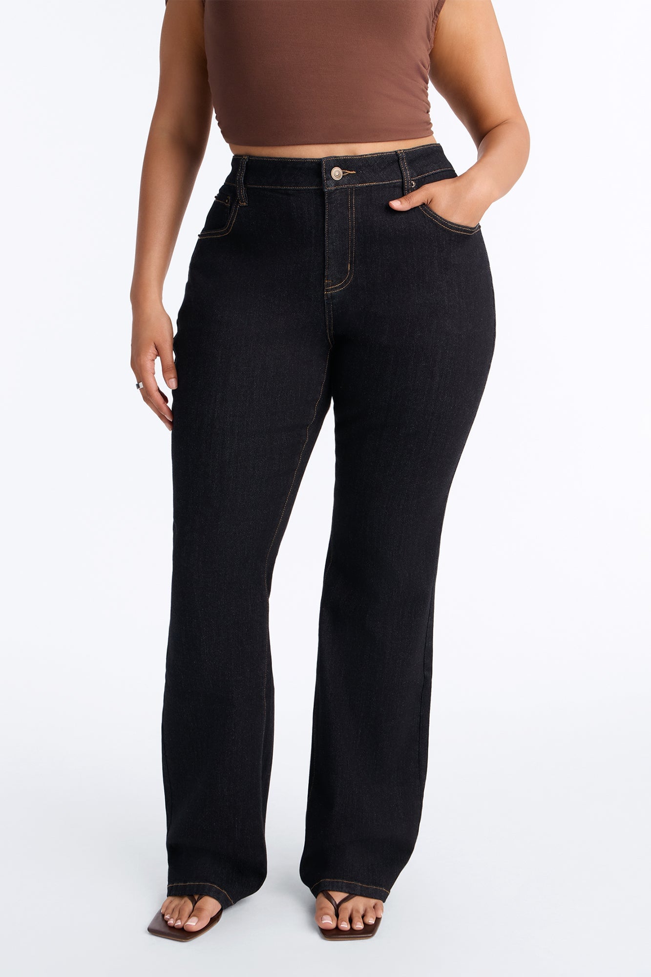 Harlow Heritage Mid Waist Bootcut Jeans - Dark Denim alternate