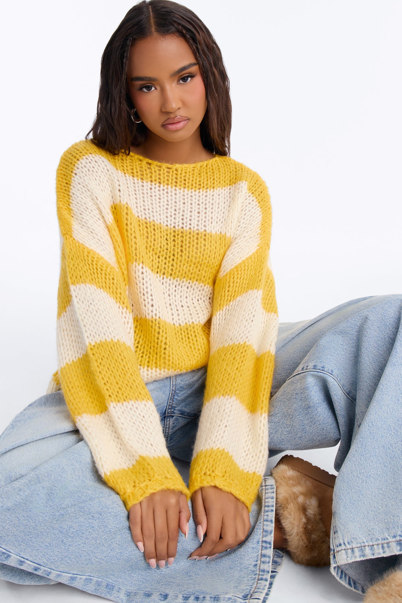 Feeling Extra Soft Striped Sweater - Butter Yellow image 5