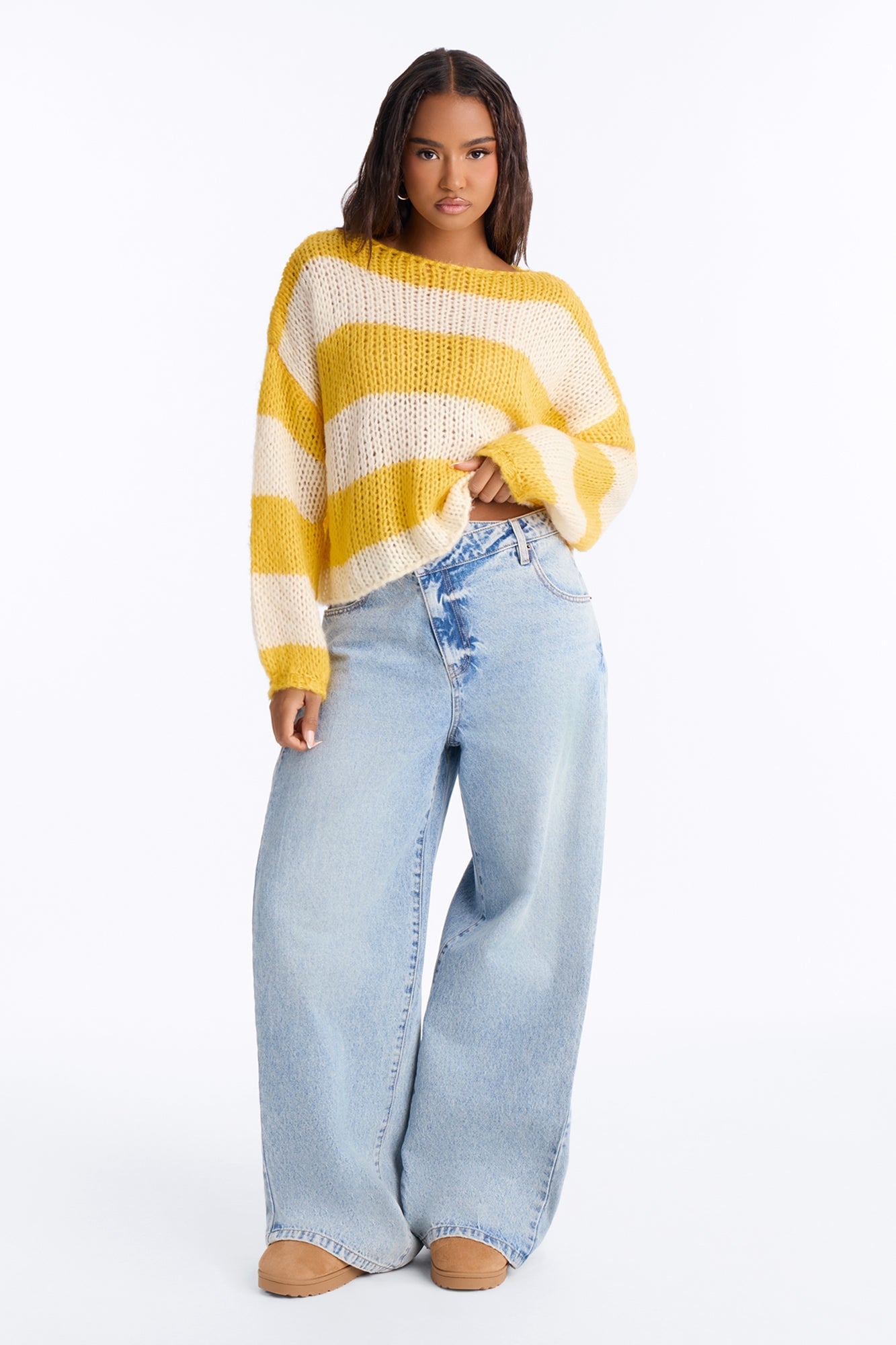 Feeling Extra Soft Striped Sweater - Butter Yellow image 6