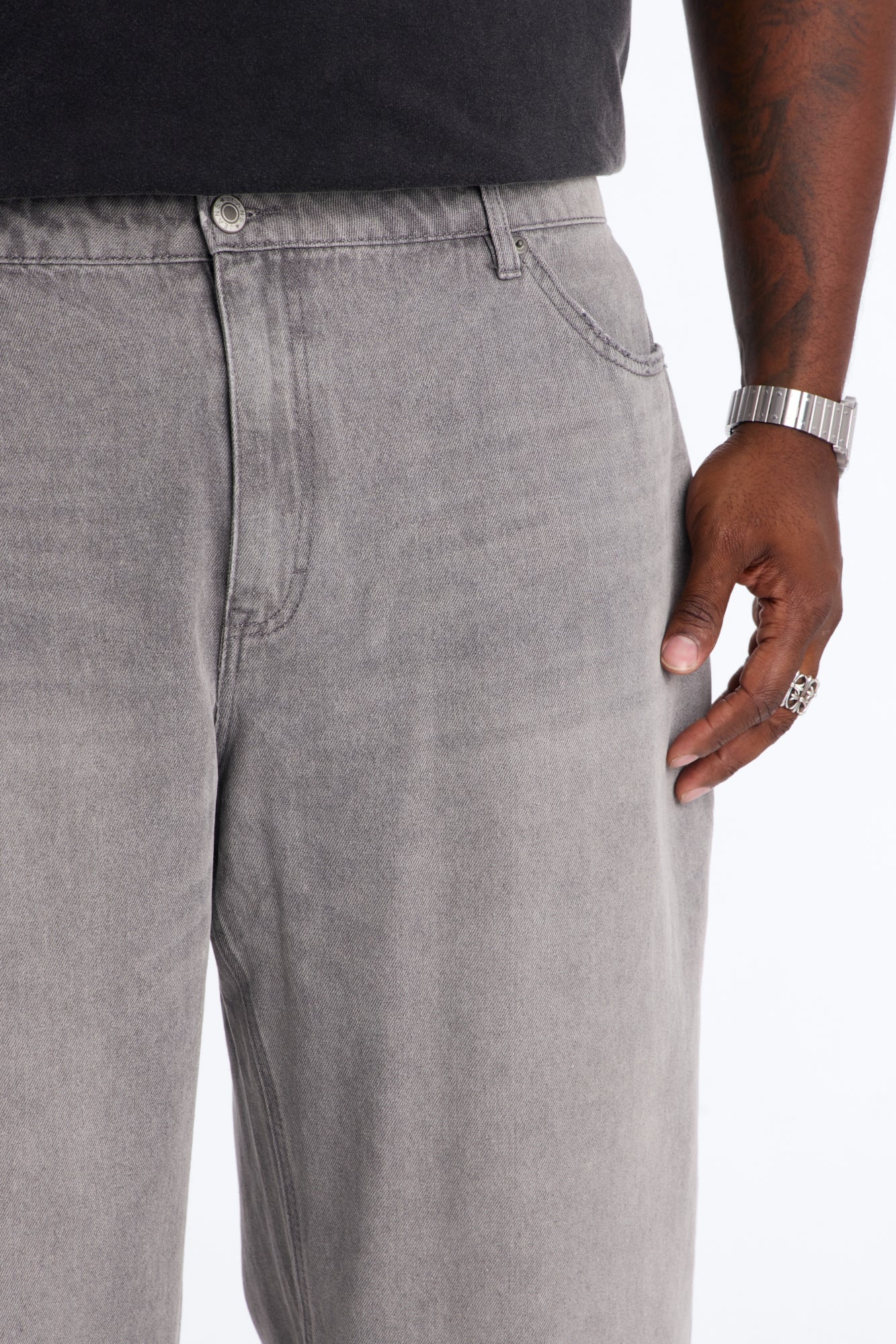 Essential Baggy Rigid Jean - Dark Grey image 3