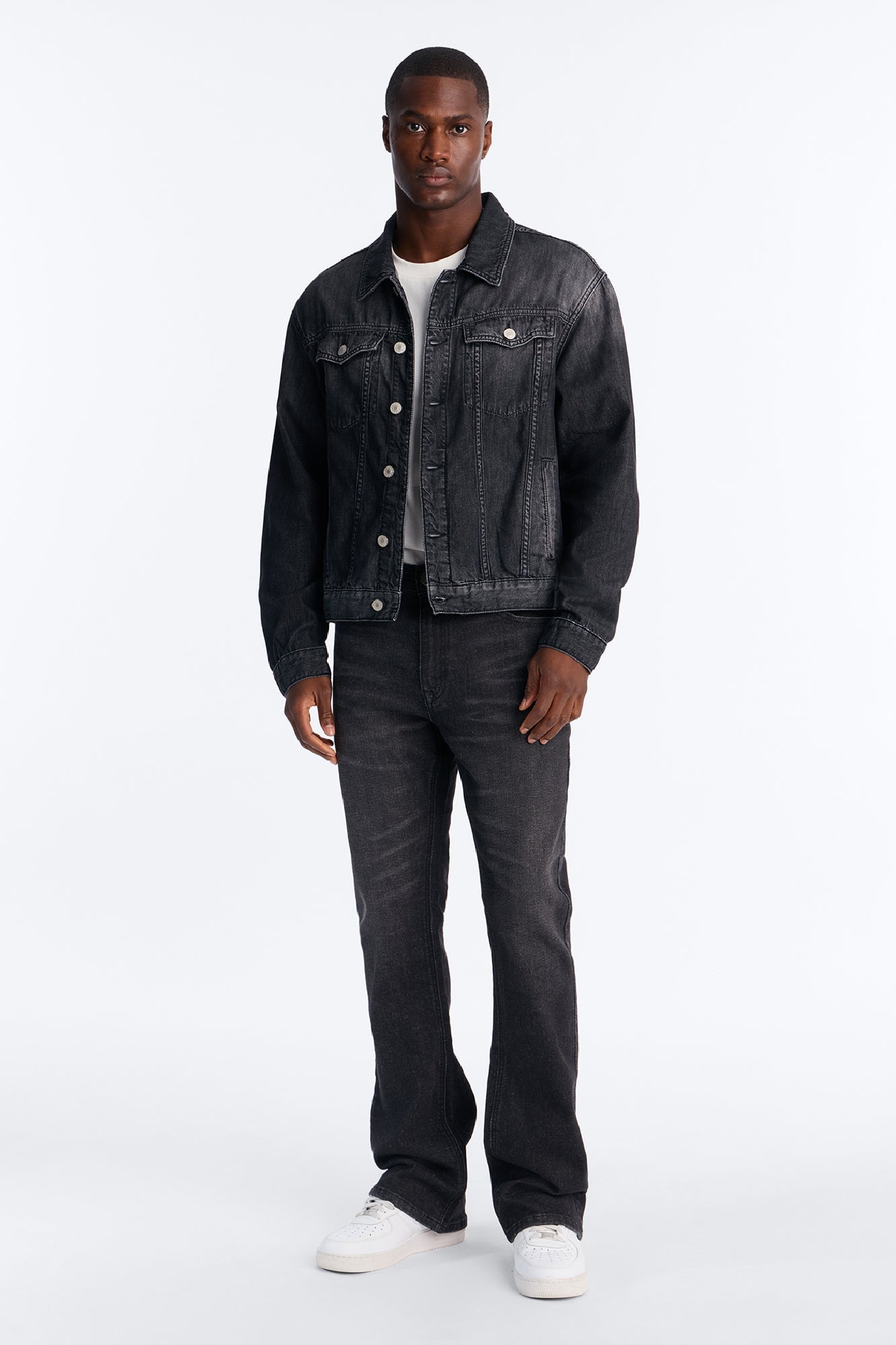 Everyday Hemp Denim Trucker Jacket - Black Wash image 6