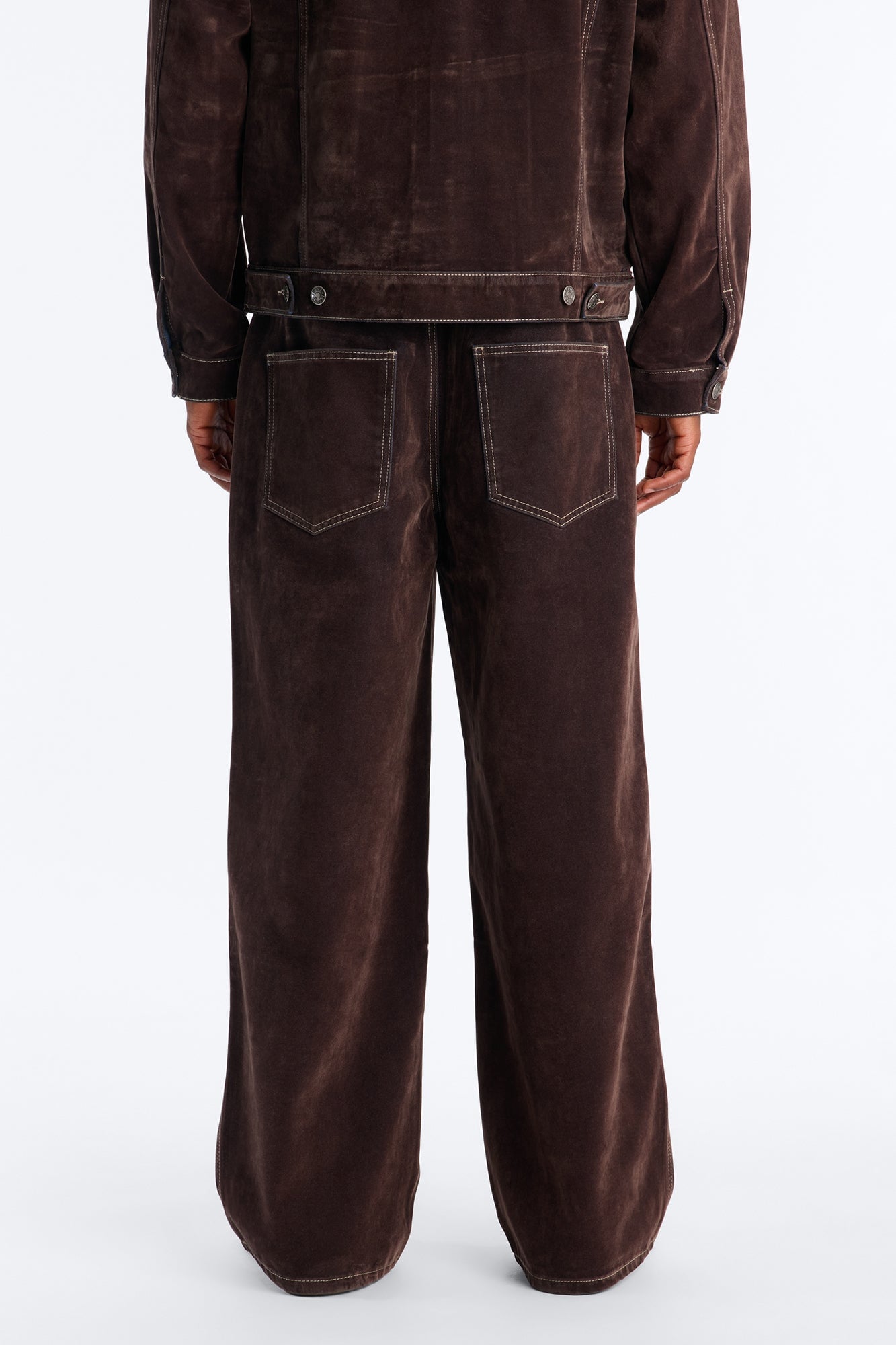 Baggy Studio Flocked Jean - Dark Brown image 8