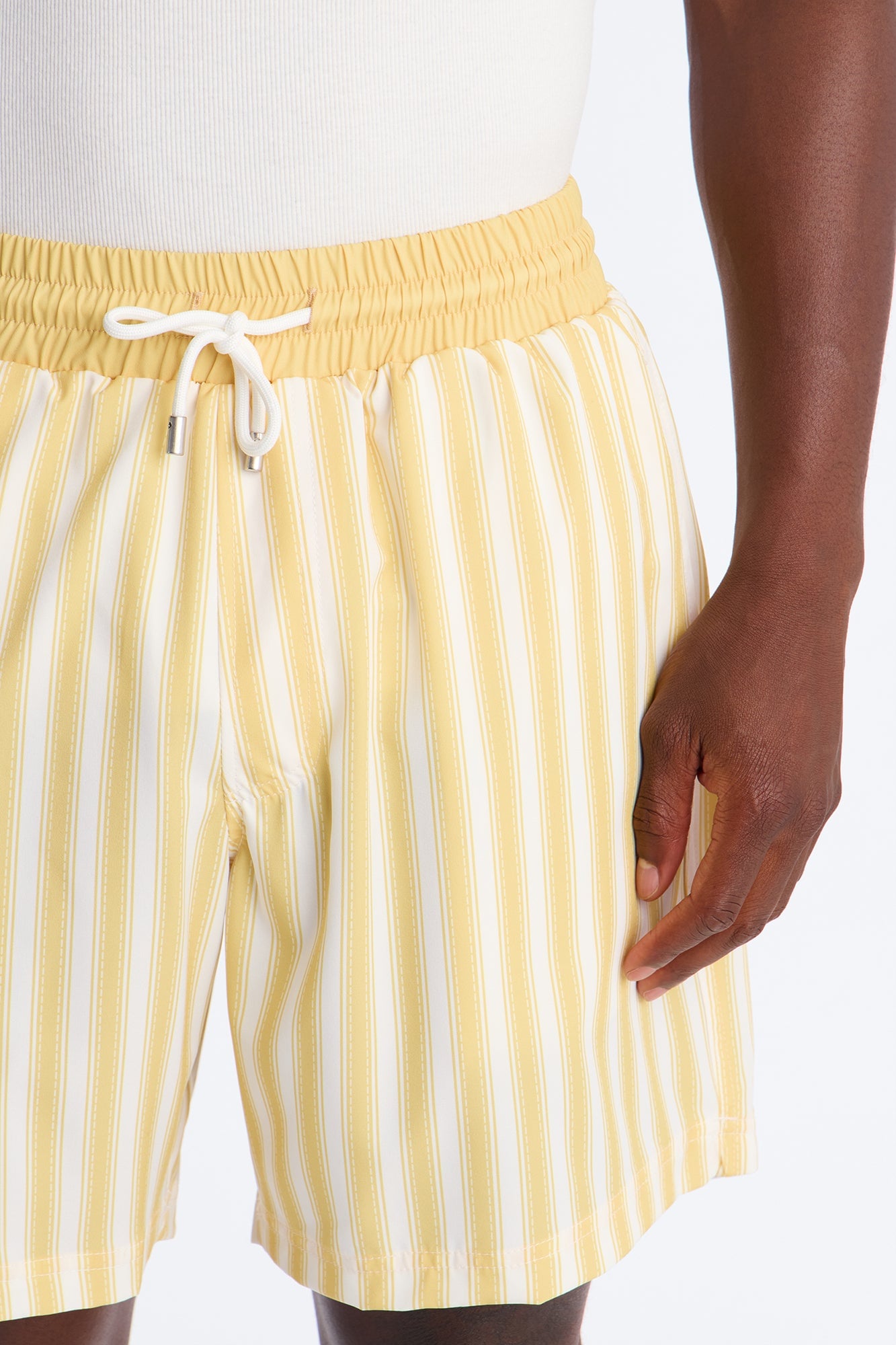Striped Cabana Swim Trunk 7″ - Yellow/combo image 7