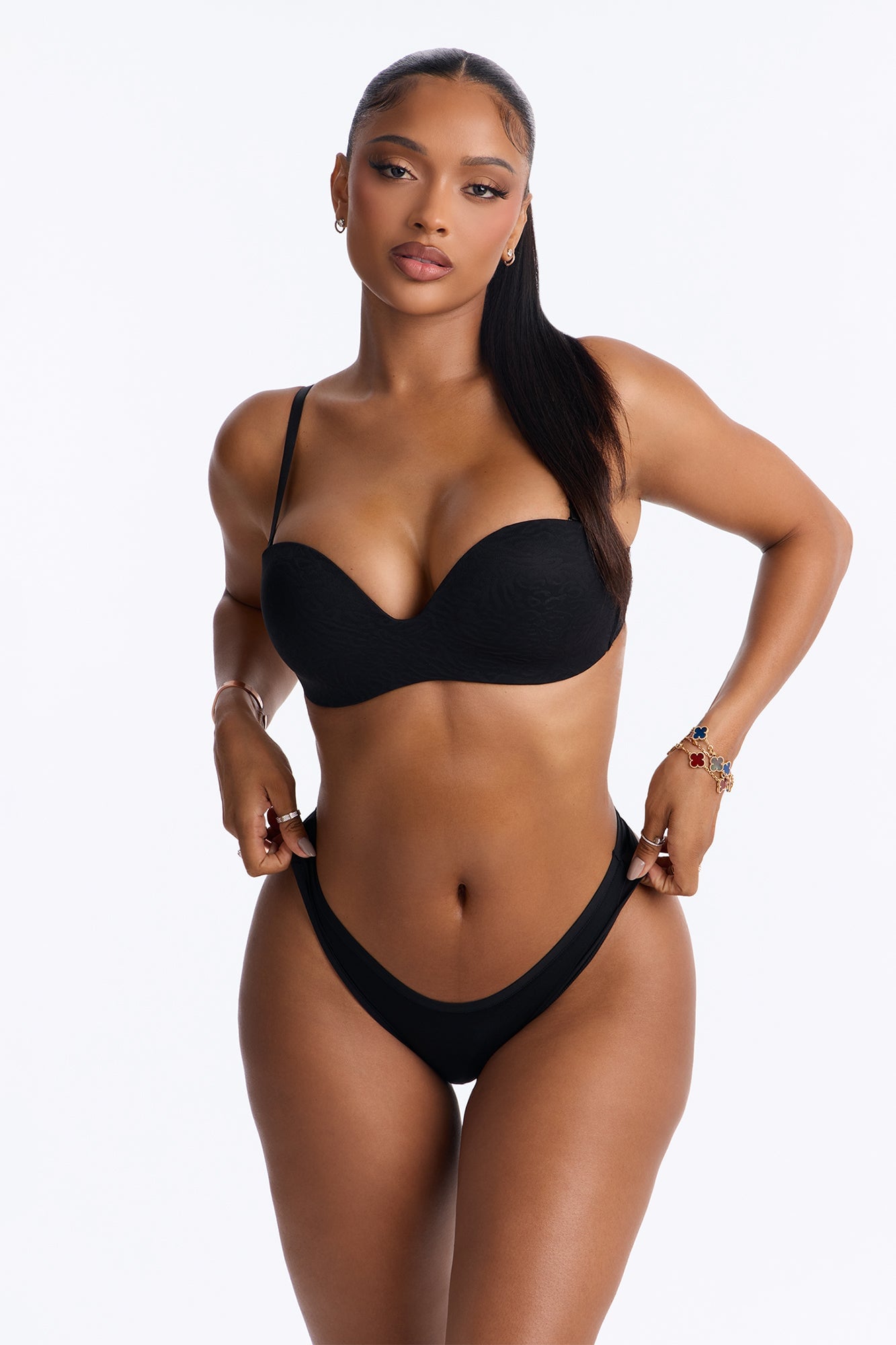 Ready To Bite Wirefree Lightly Padded Demi Bra - Black image 1