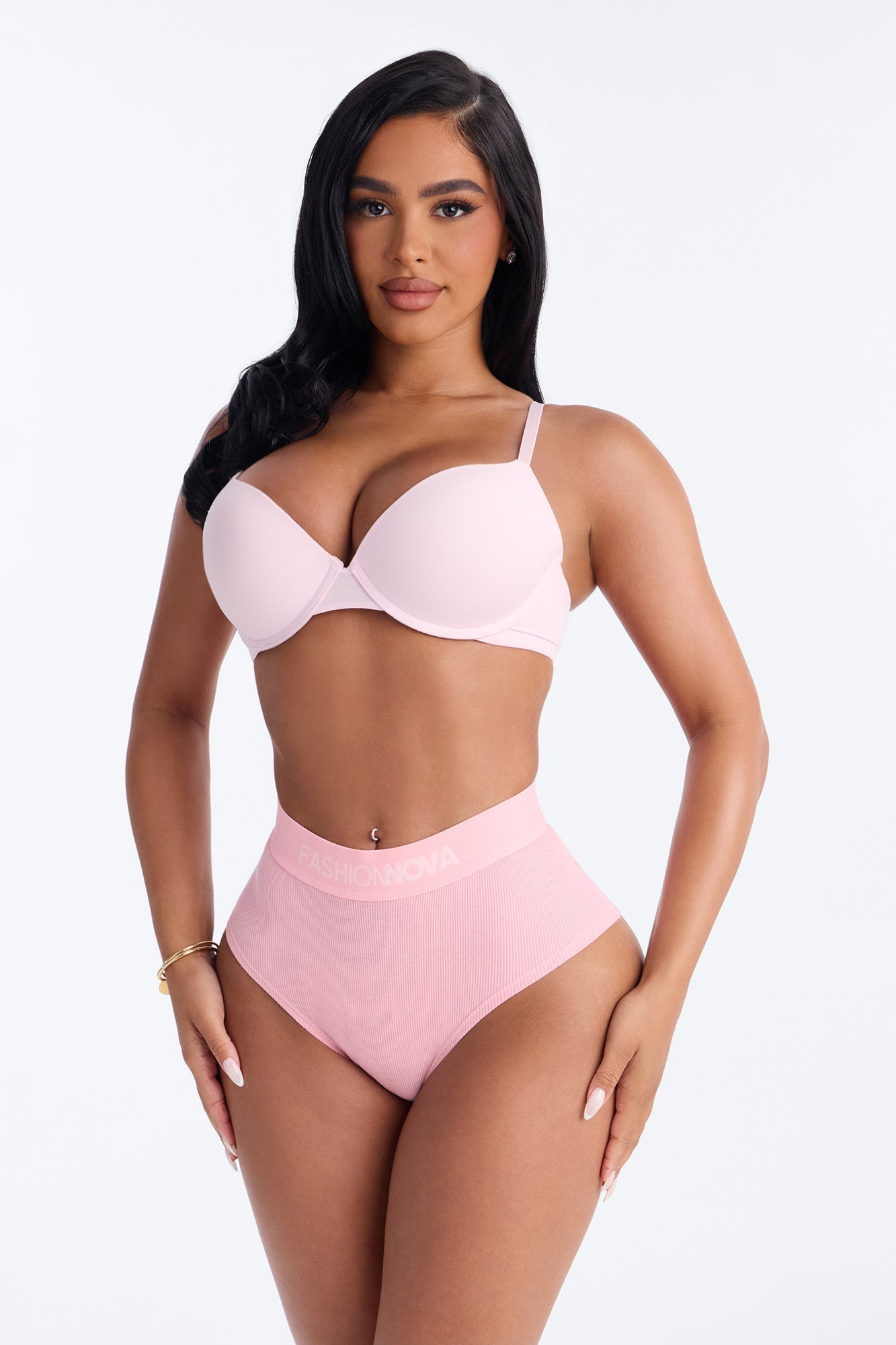 FN Mood Cotton Ribbed Full Coverage Hipster - Light Pink image 4