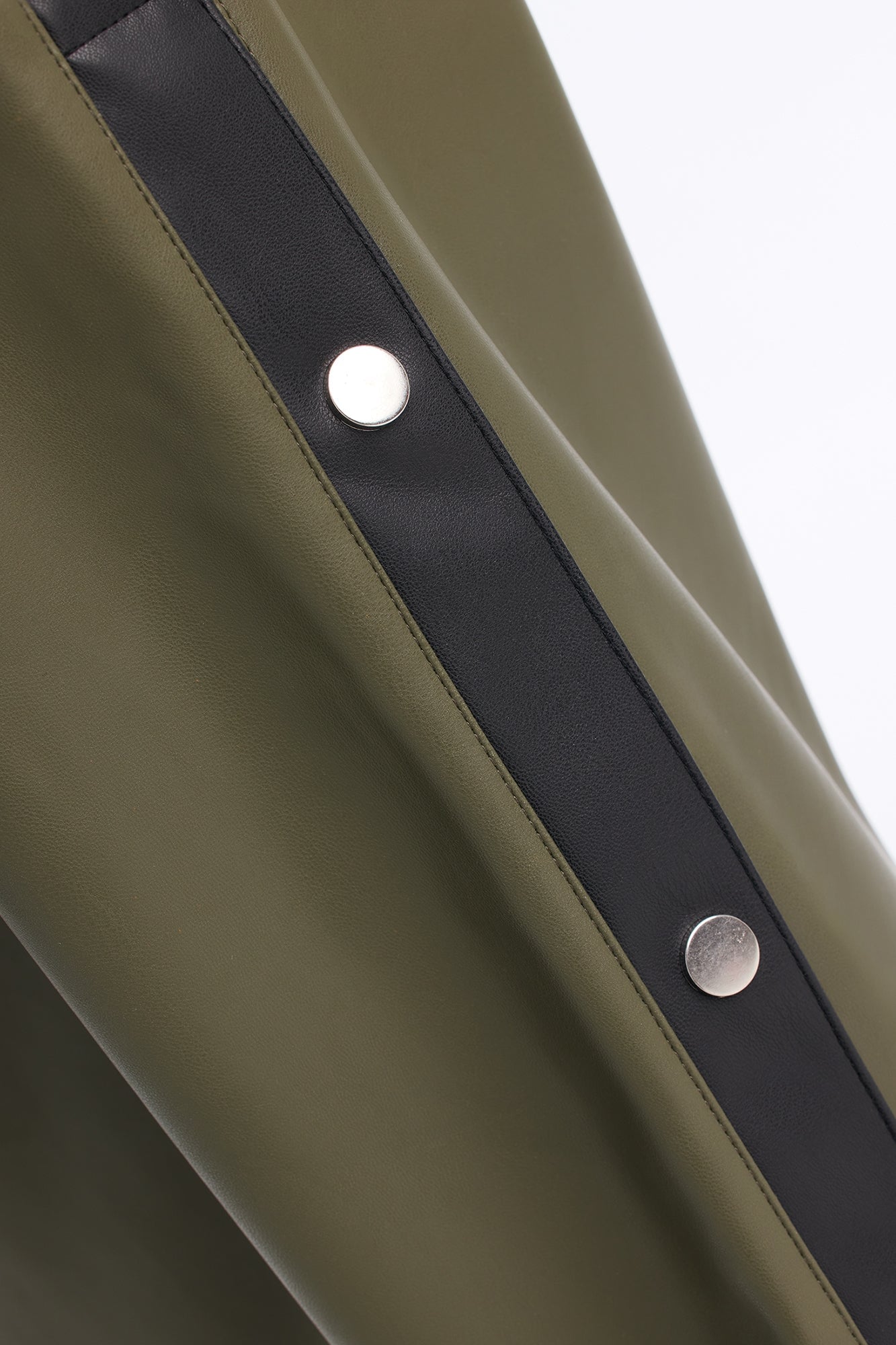 Street Feels Faux Leather Track Pant - Olive/combo image 7