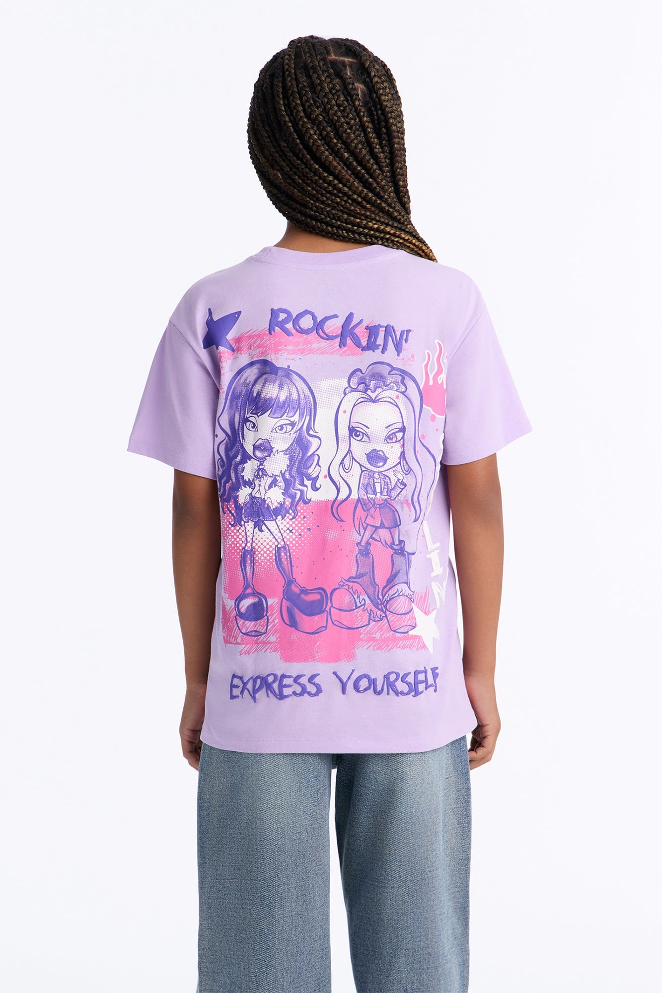 Mini Bratz 2001 Front/Back Short Sleeve Tee - Lavender image 3