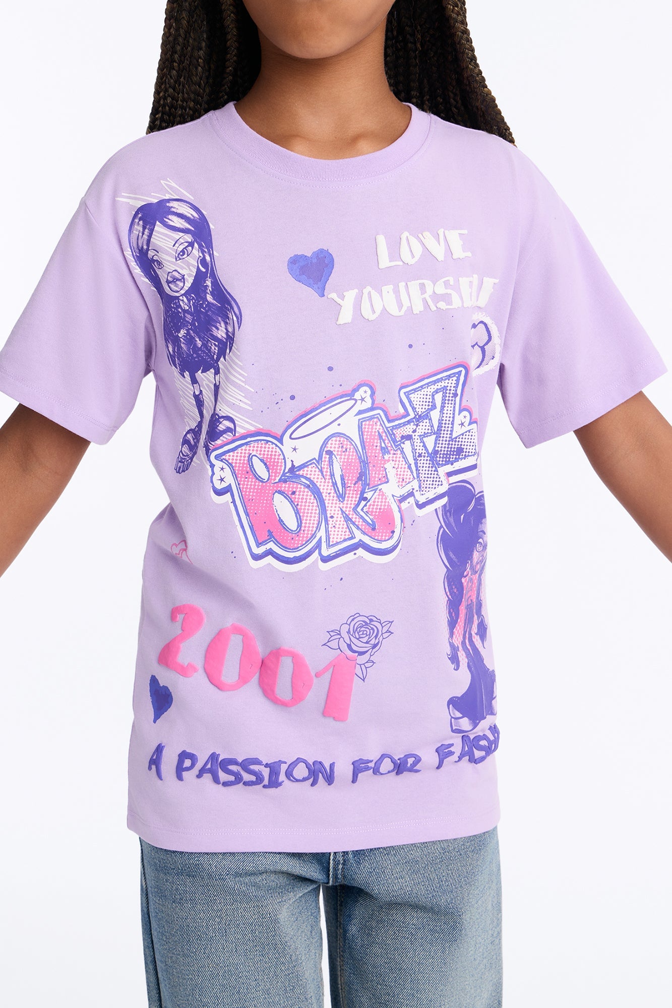 Mini Bratz 2001 Front/Back Short Sleeve Tee - Lavender image 4
