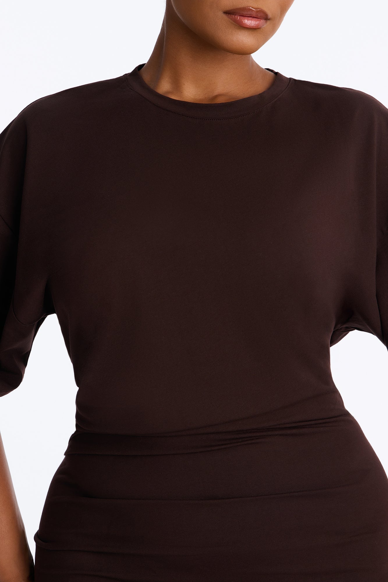 Kensley Short Sleeve Maxi Dress - Chocolate image 3