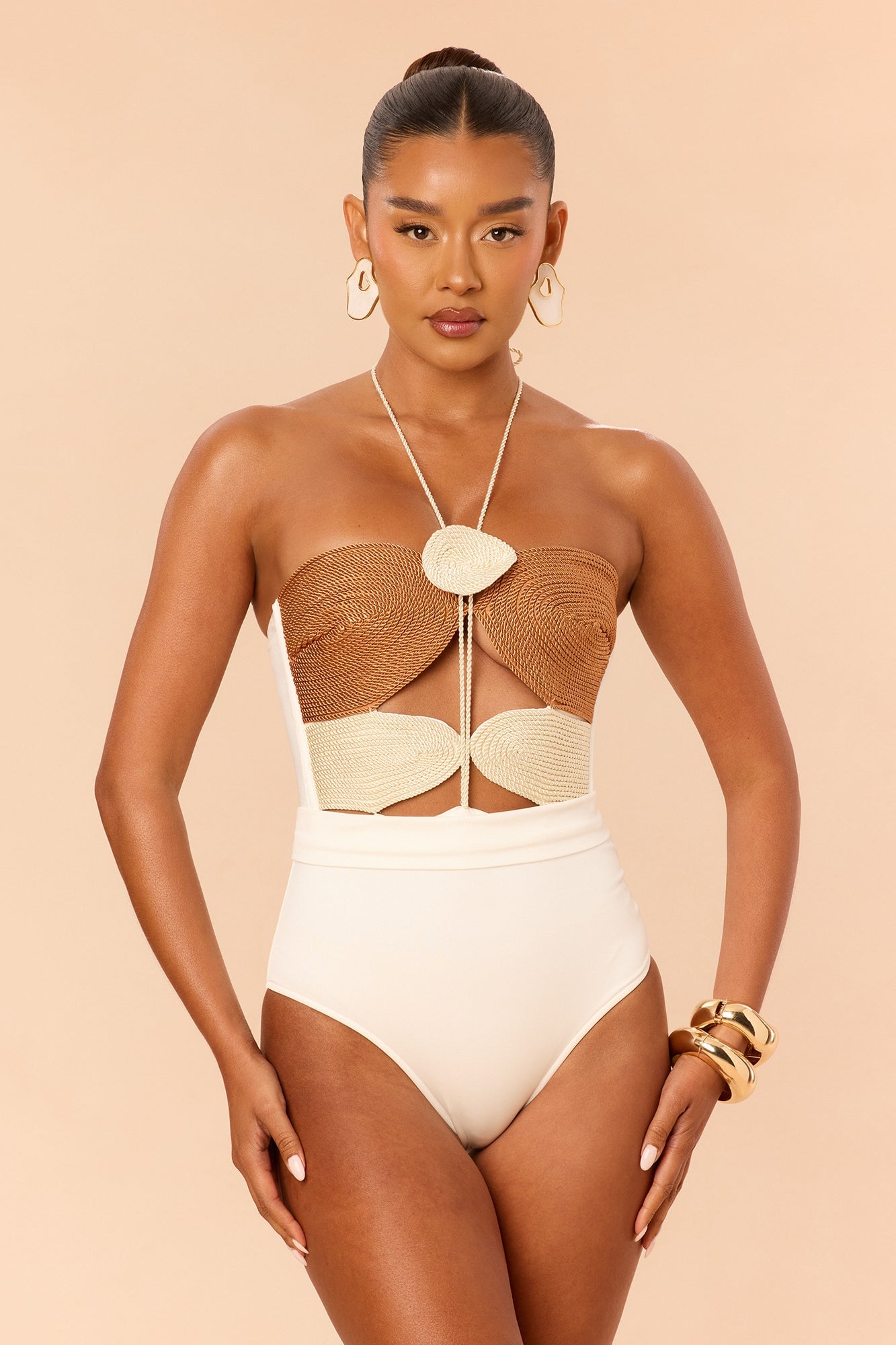 Amalfi Sun Woven Swimsuit Cover Up Set - White image 3