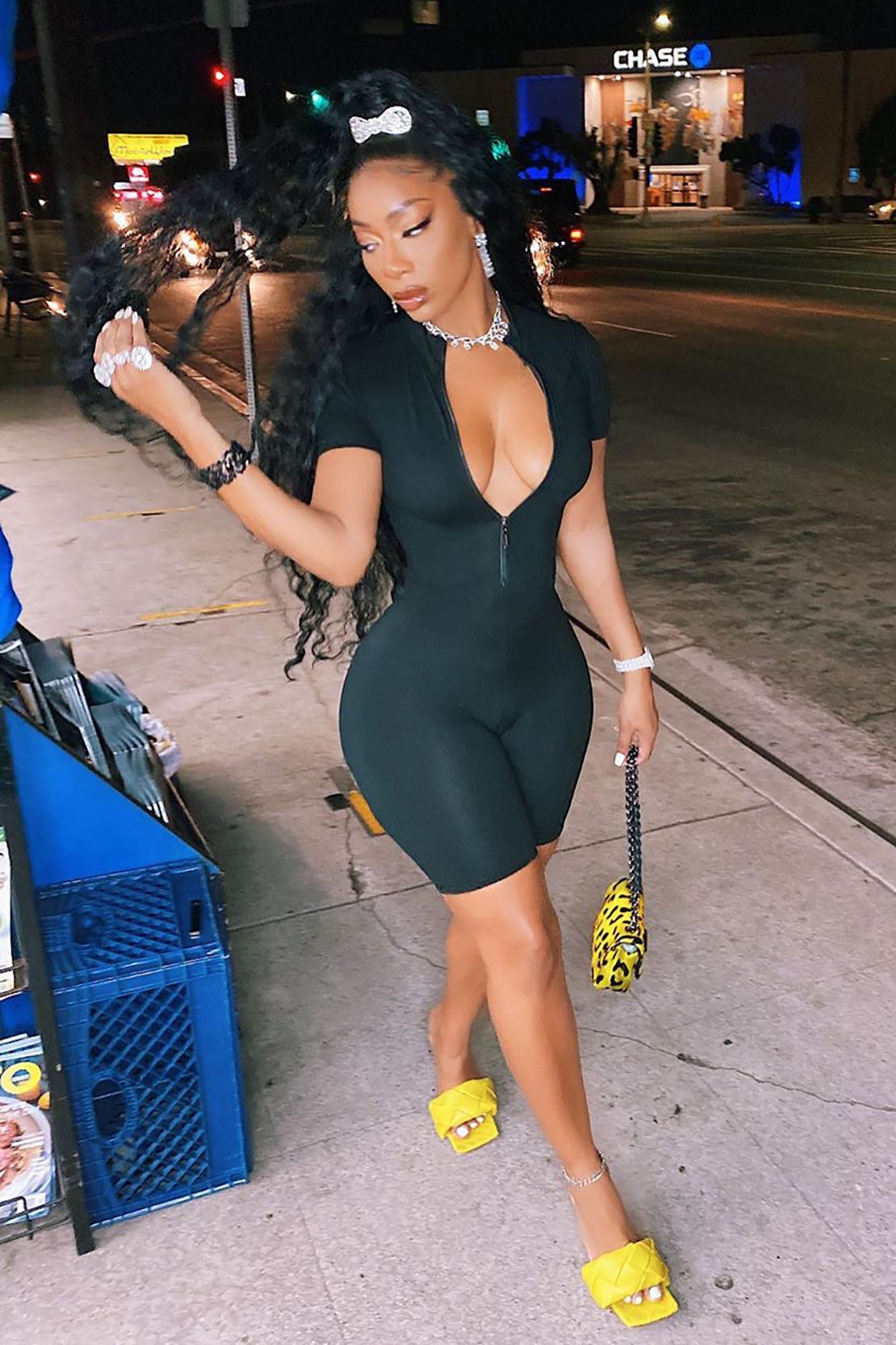 Baby Got Back Romper - Black image 4